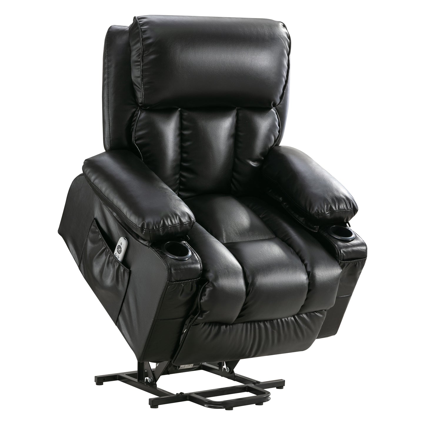 ComfortEase Ultra: The Ultimate Lift & Wellness Recliner with Heat, Massage, and Smart Features: BLACK