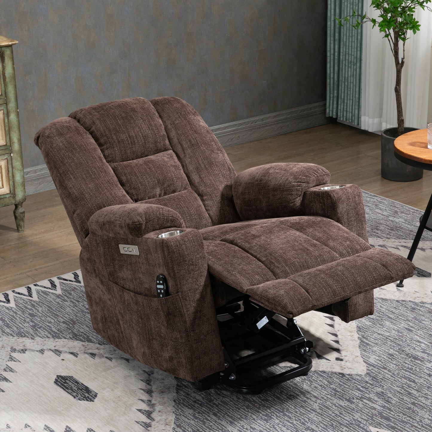 EMON'S Large Power Lift Recliner Chair with Massage and Heat