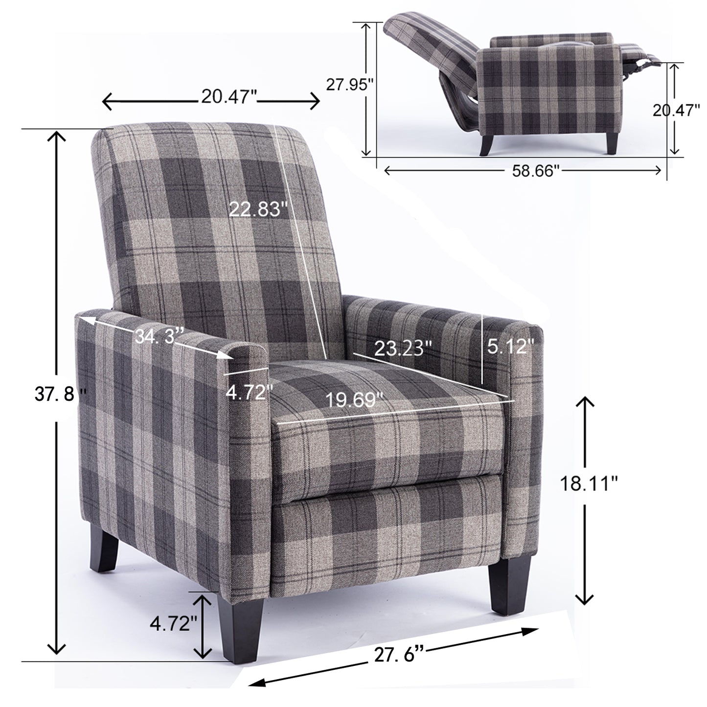 SereniGrey EaseBack Comfort Recliner