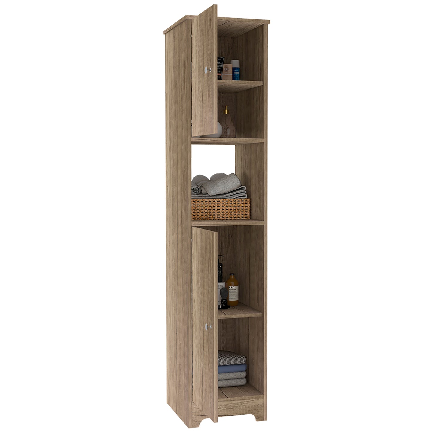 Brighton 1-Shelf Linen Cabinet Light Oak