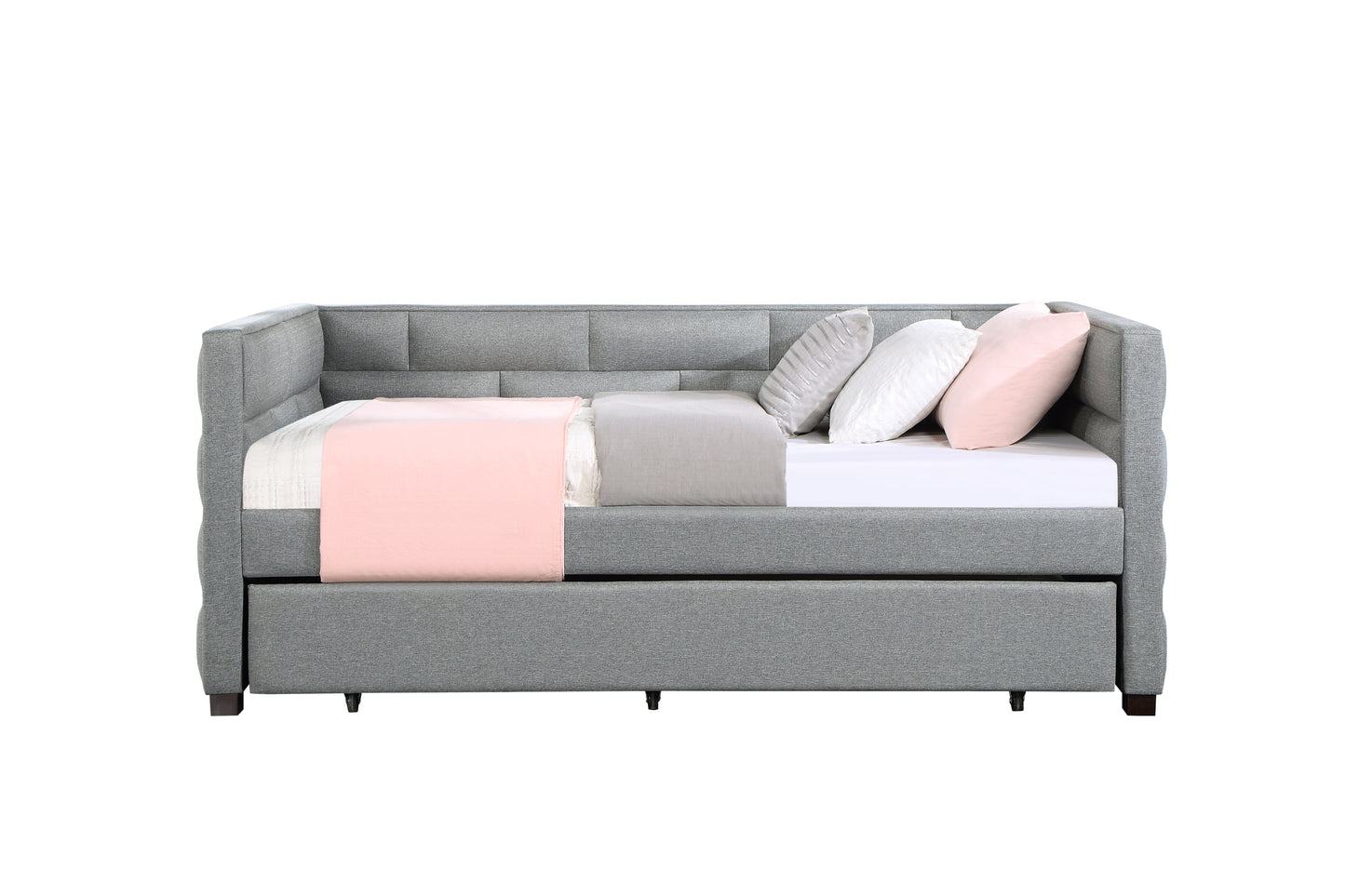 ACME Ebbo Daybed & Trundle Gray Fabric