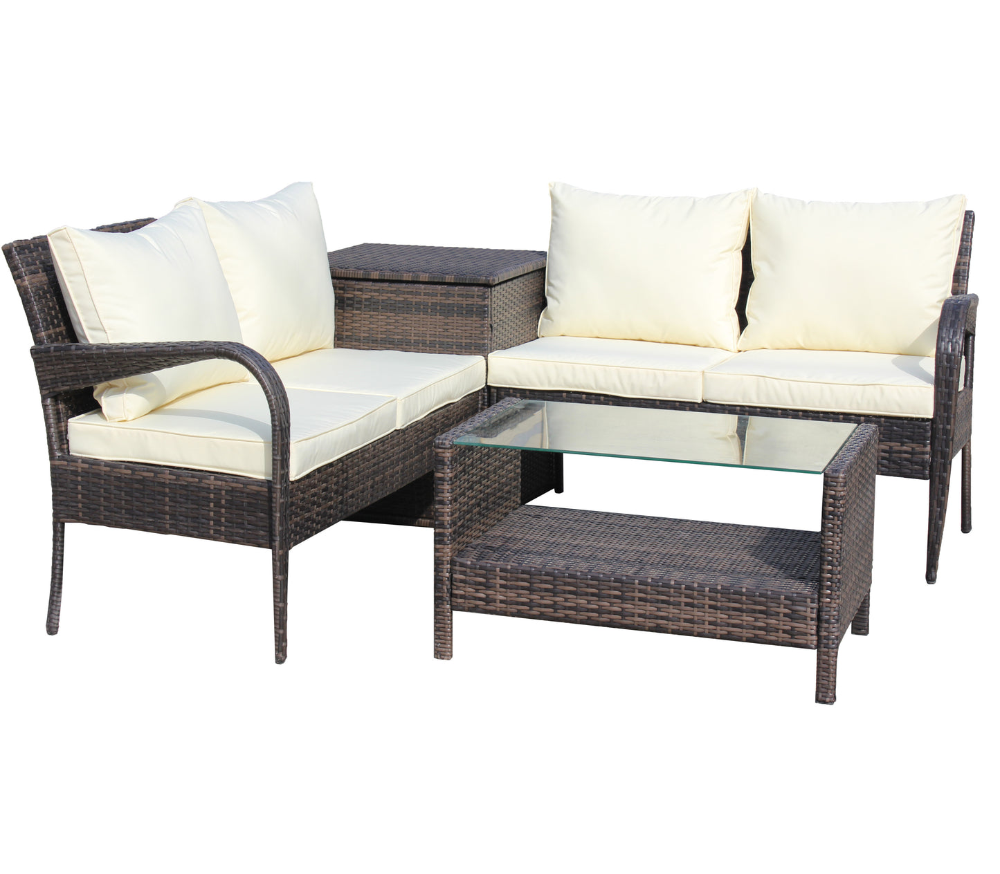 4pcs Rattan Patio Furniture Set