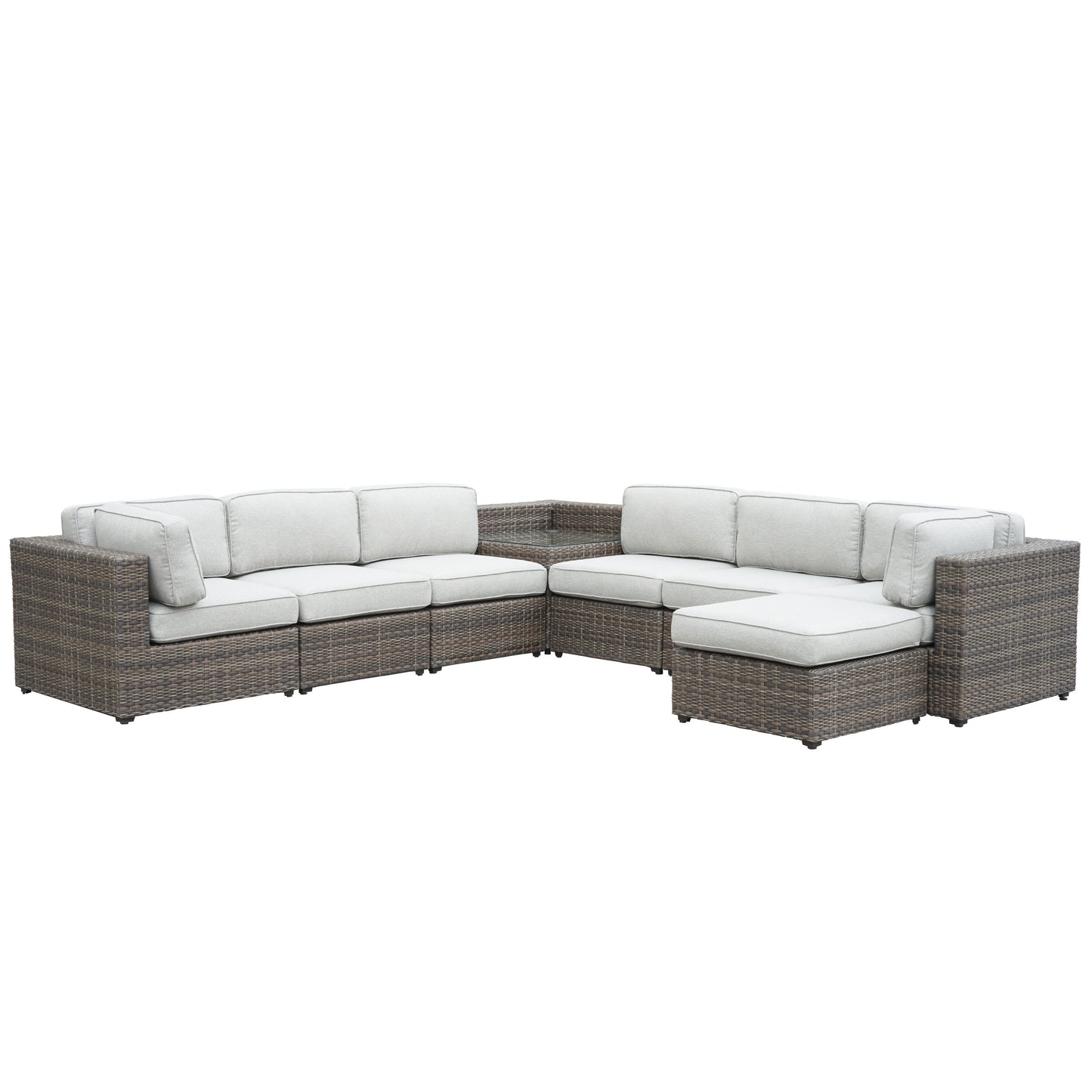 Weather-Resistant Sectional - Stain and Fade Resistant, Removable Cushions - Outdoor Comfort, Indoor Looks