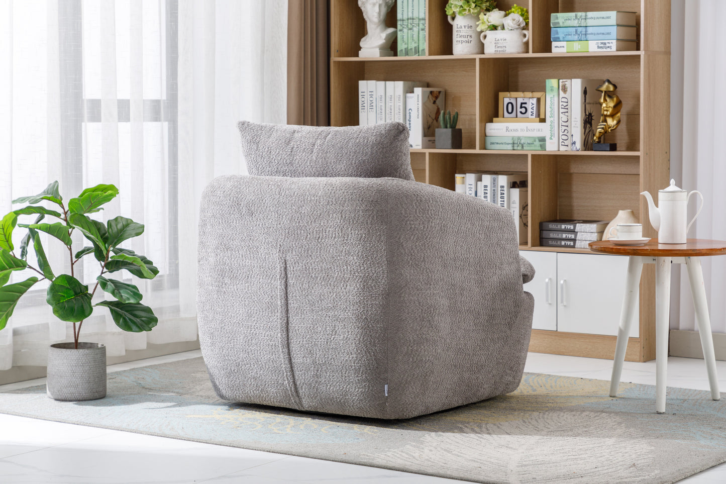 Swivel Barrel Chair, gray