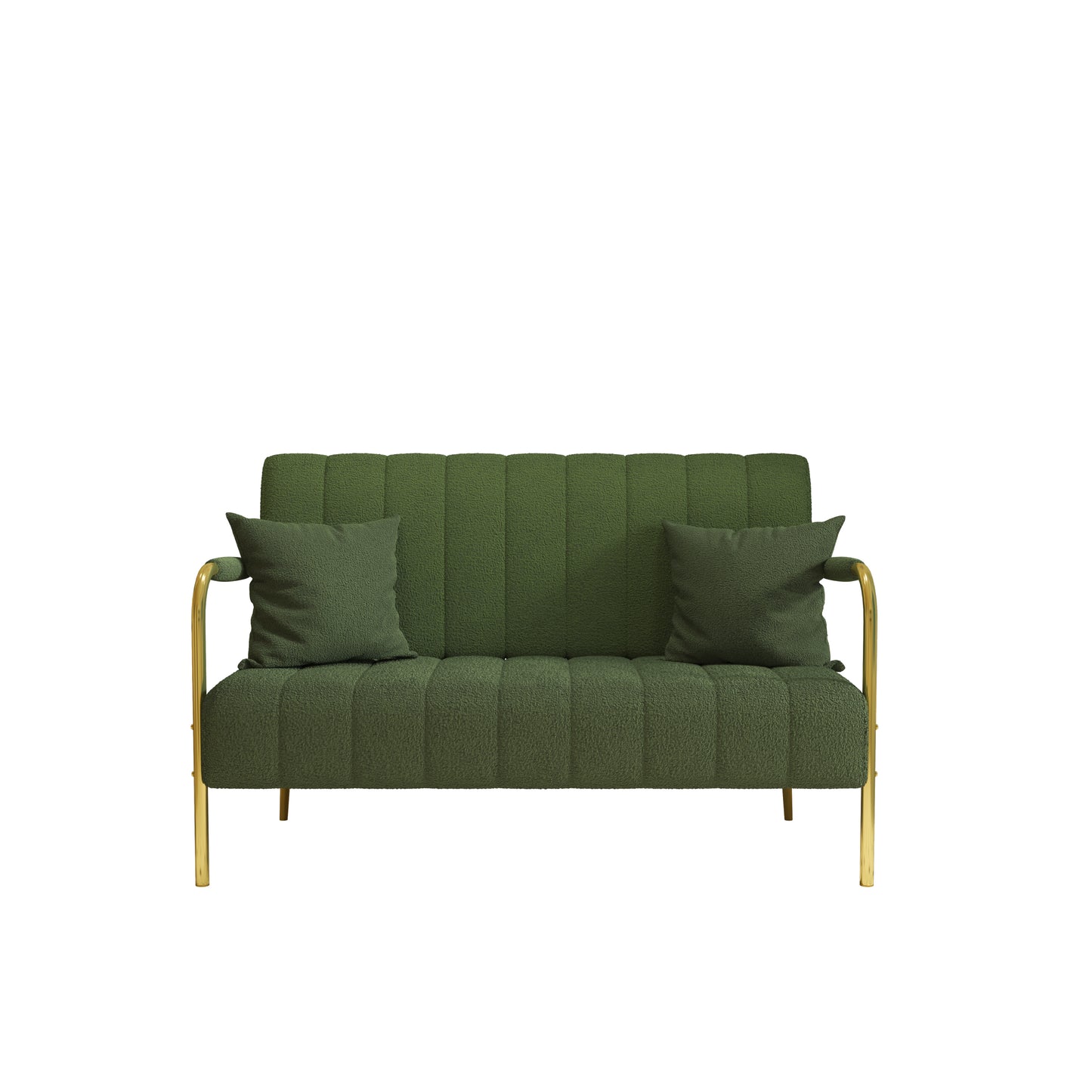 59" Green Teddy Fleece Sofa