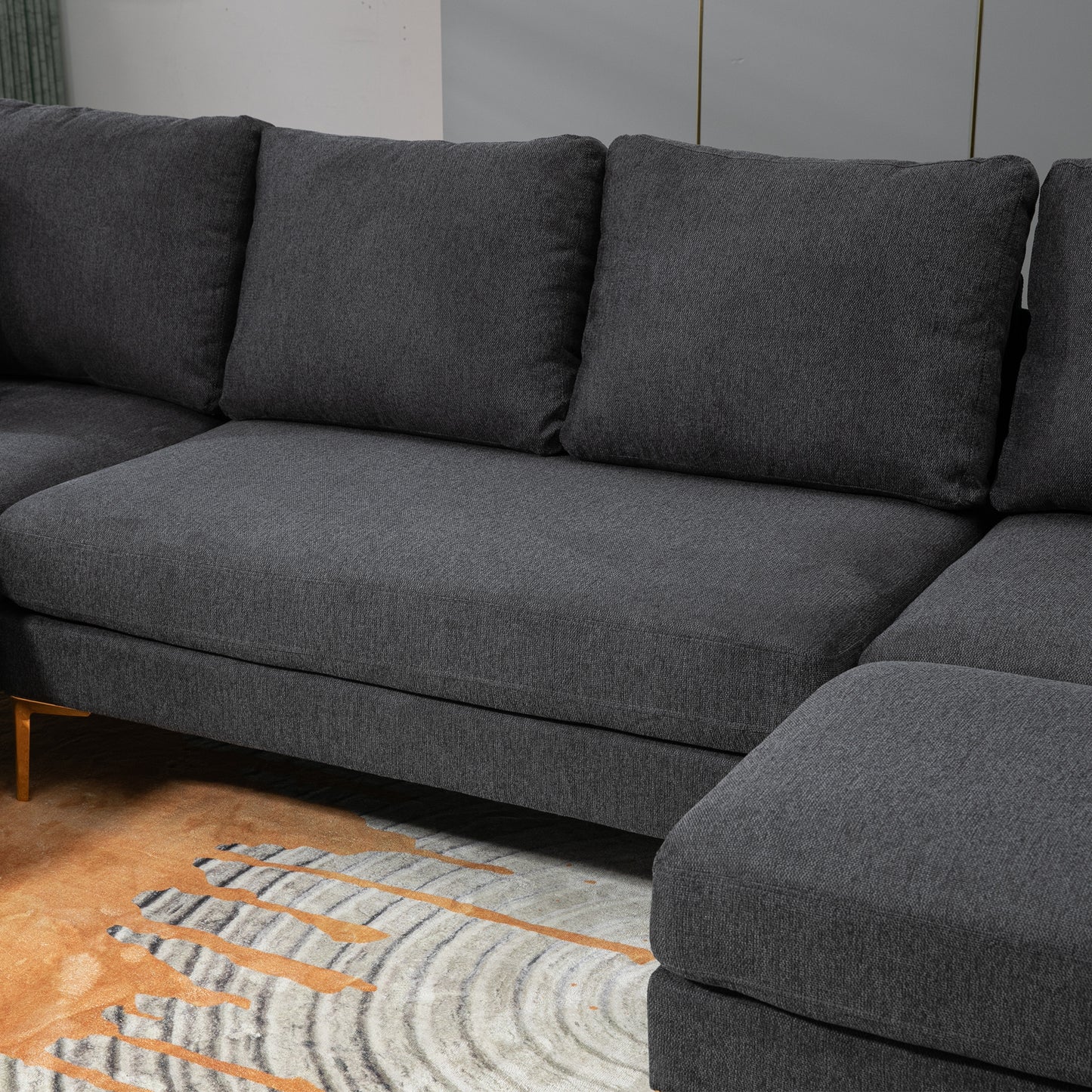 110'' Wide Reversible U-Shape Convertible Sofa