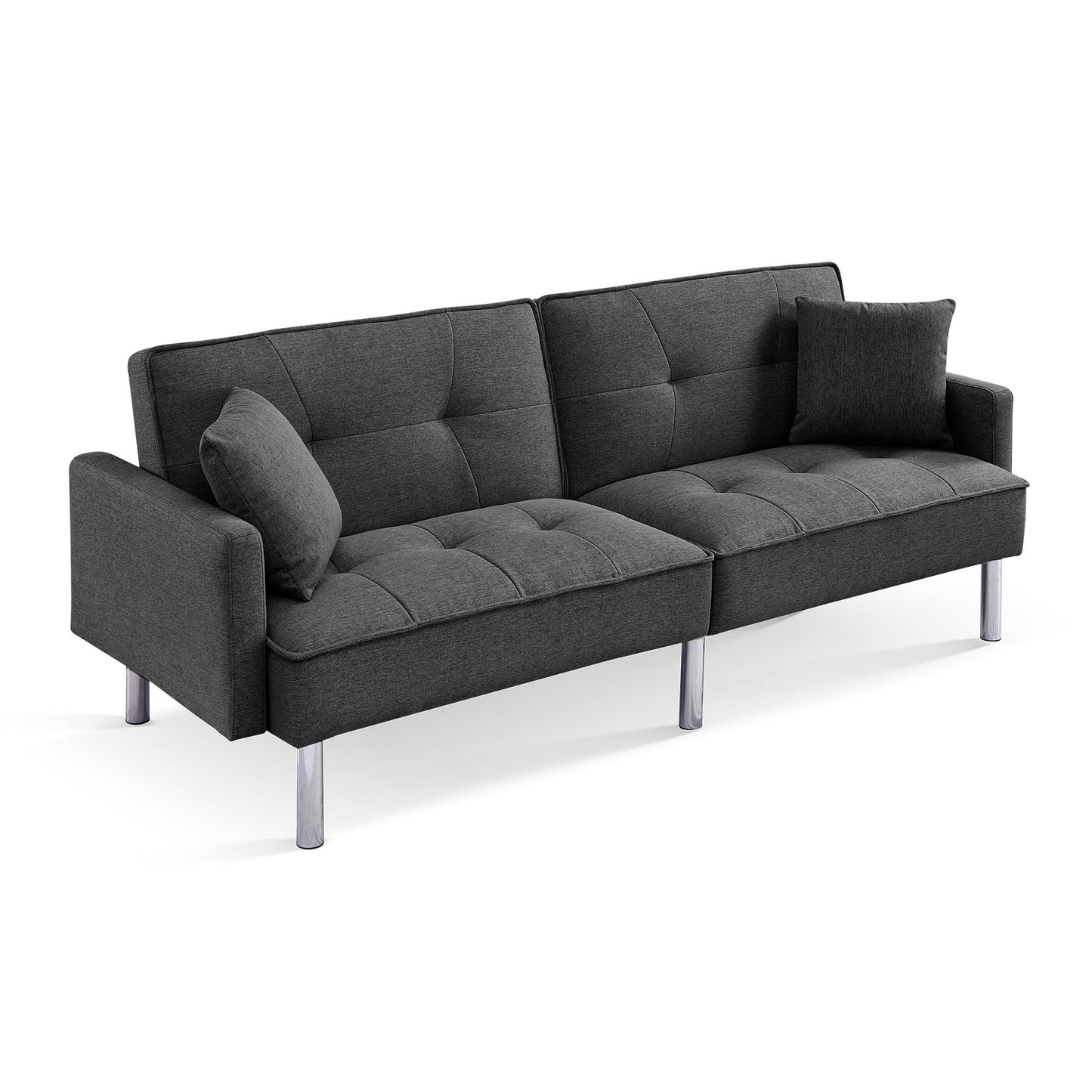 84.6" Extra Long Futon Adjustable Sofa Bed