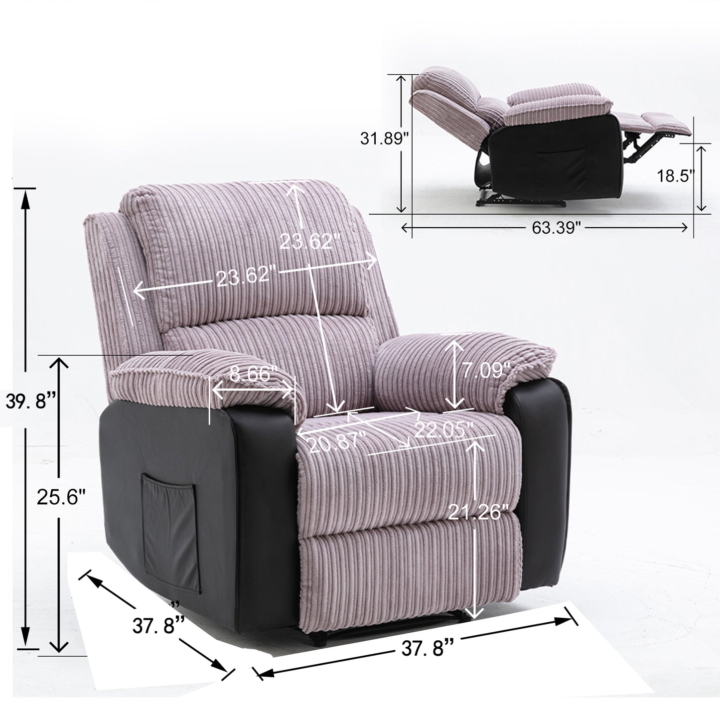 LuxeLounge Electric Recliner: Plush Comfort with Smart Control