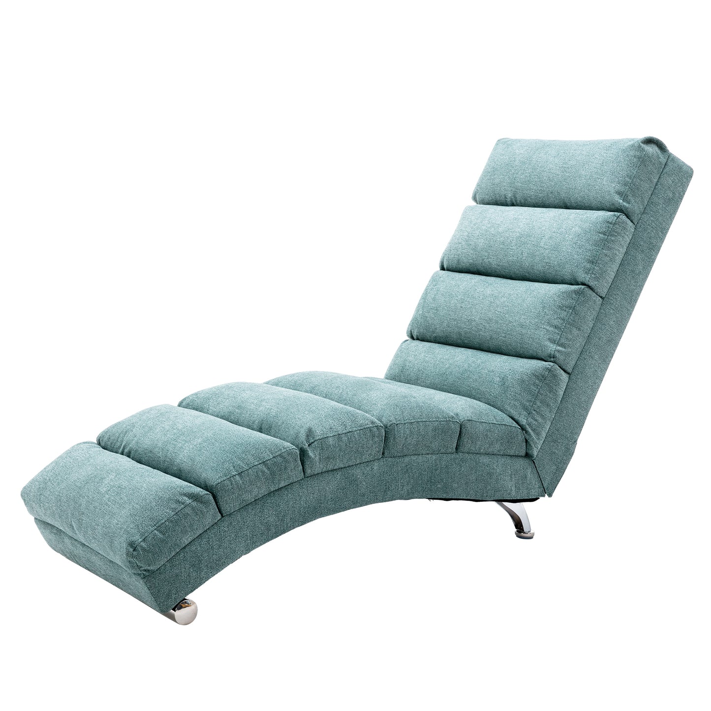 Linen Chaise Lounge Indoor Chair, teal