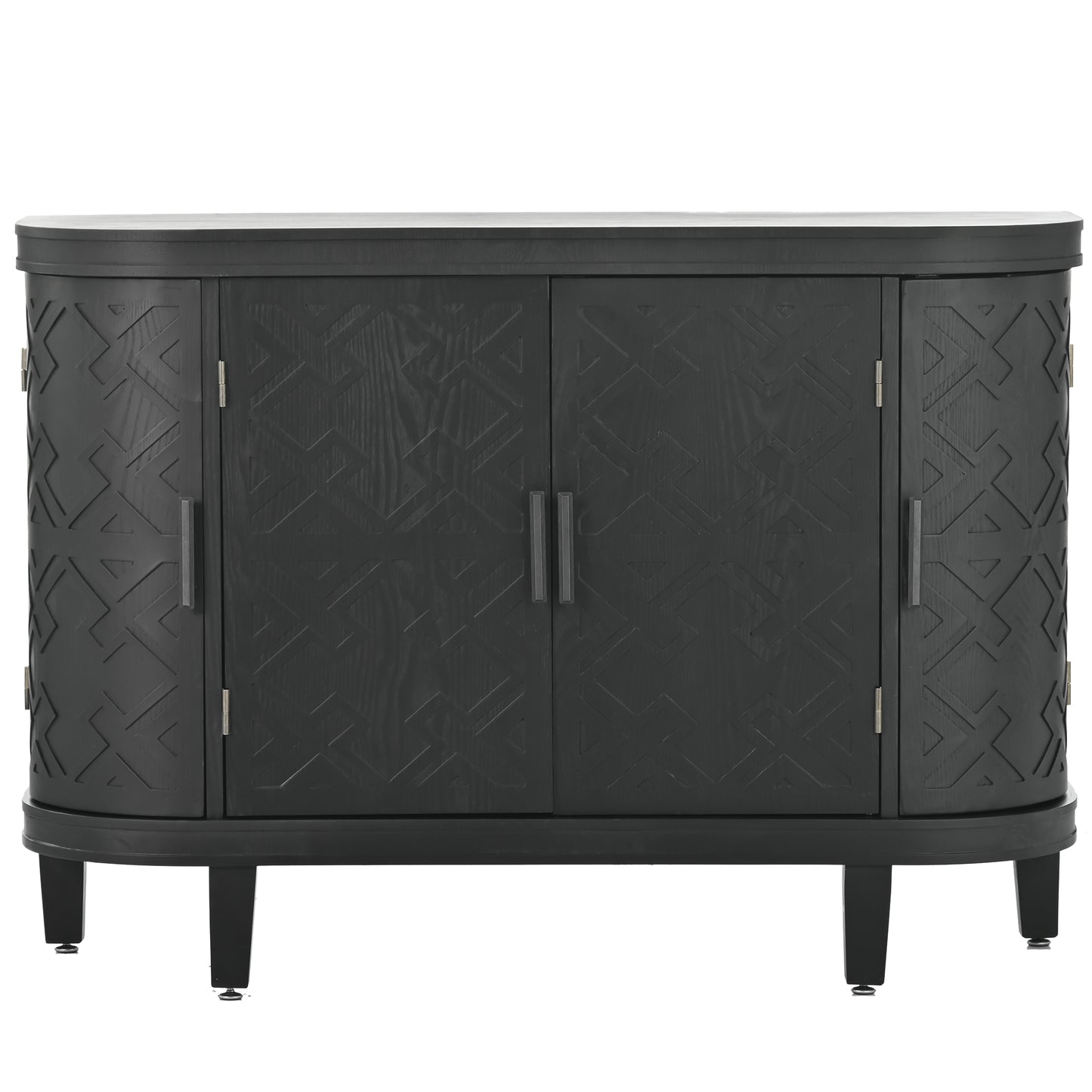 U-Style Accent Storage Cabinet Sideboard Wooden Cabinet with Antique Pattern Doors for Hallway, Entryway, Living Room, Bedroom