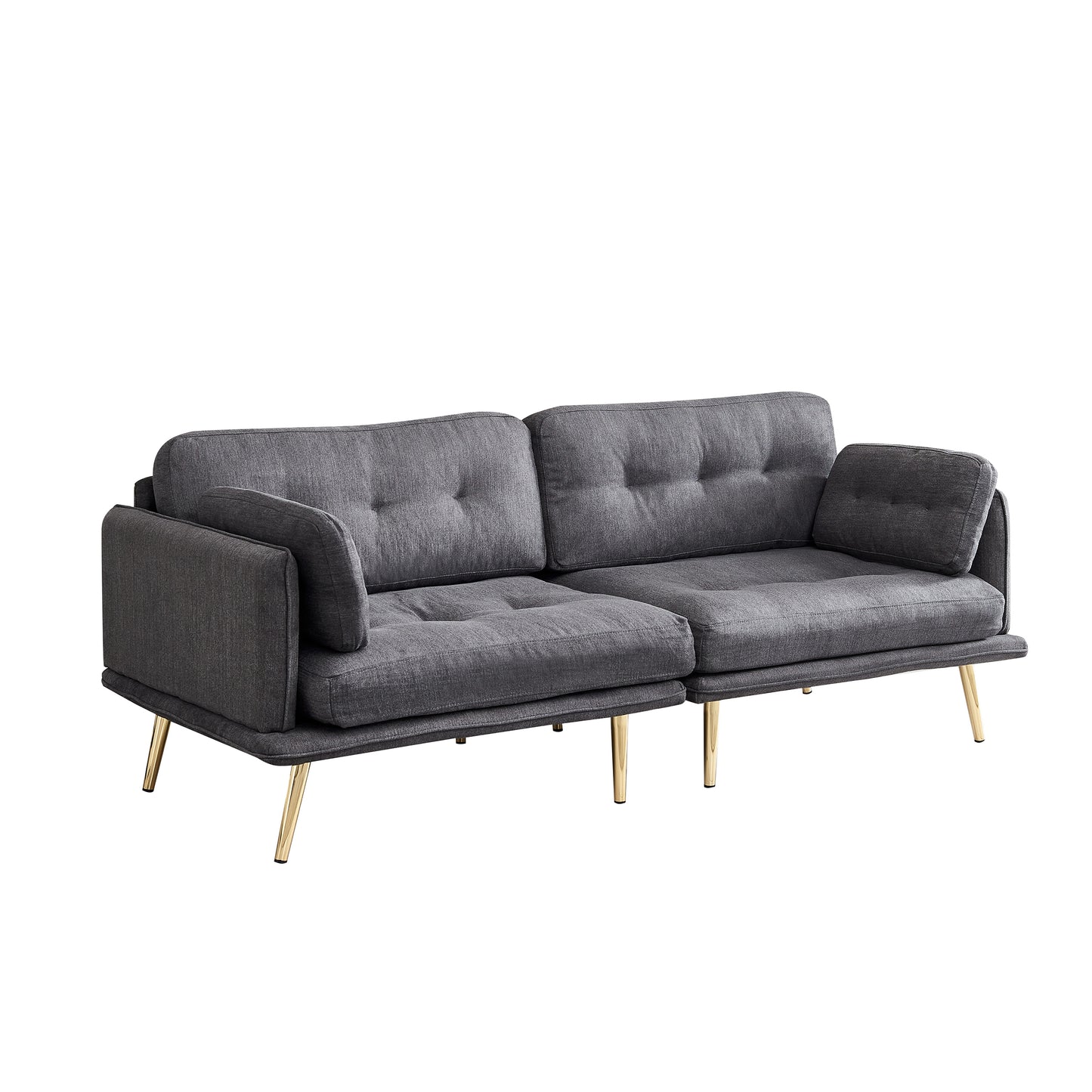 3 Seat Sofa with Gold Metal Legs