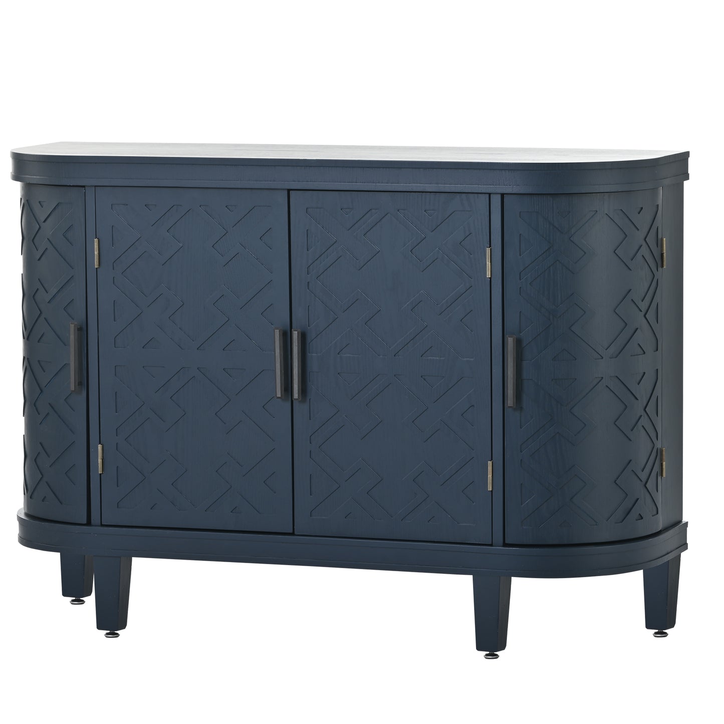 U-Style Accent Storage Cabinet Sideboard Wooden Cabinet with Antique Pattern Doors for Hallway, Entryway, Living Room, Bedroom