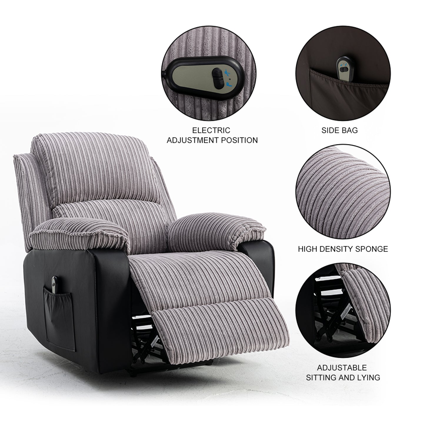 LuxeLounge Electric Recliner: Plush Comfort with Smart Control