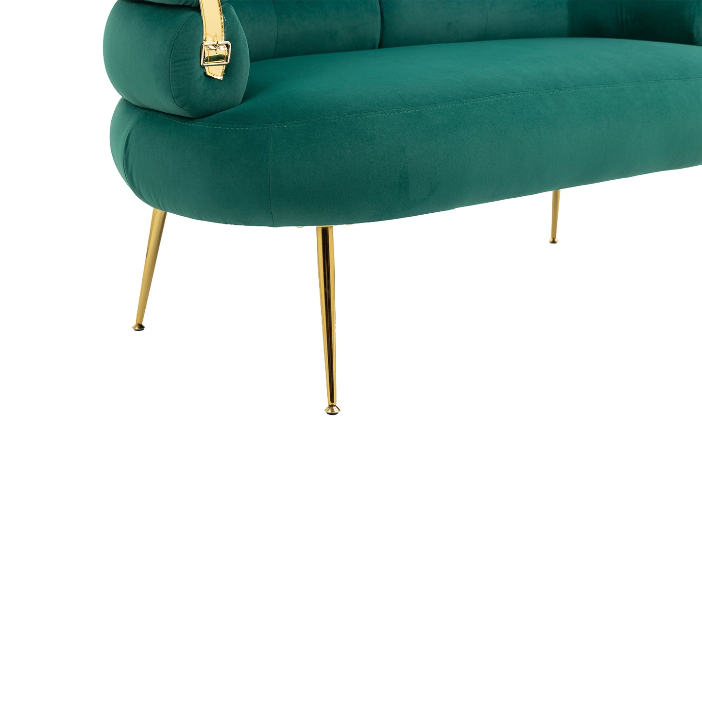 Accent Chair with Golden feet, green