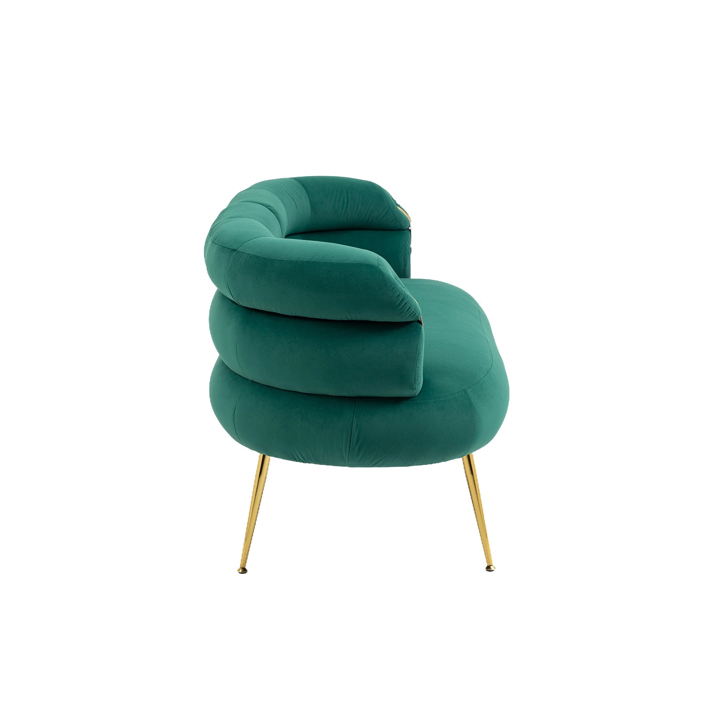 Accent Chair with Golden feet, green