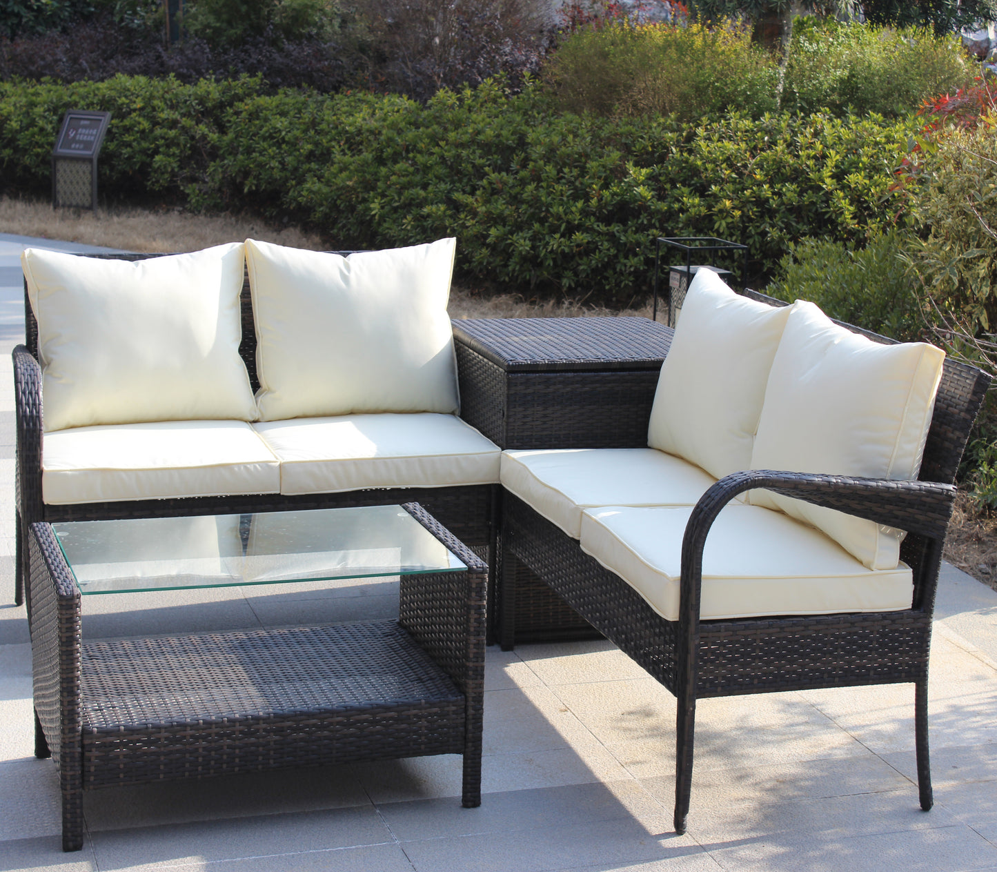 4pcs Rattan Patio Furniture Set