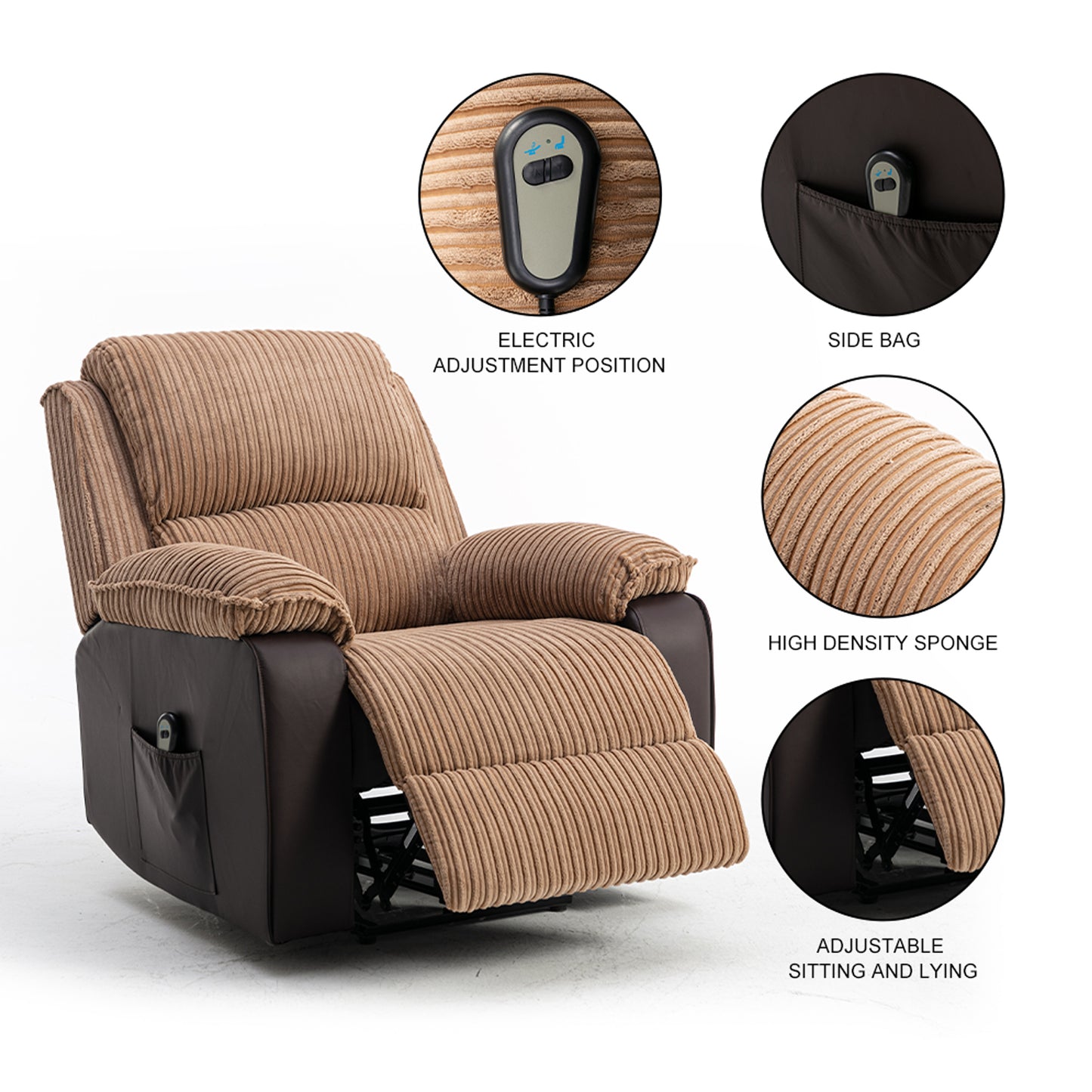 LuxeLounge Electric Recliner: Plush Comfort with Smart Control