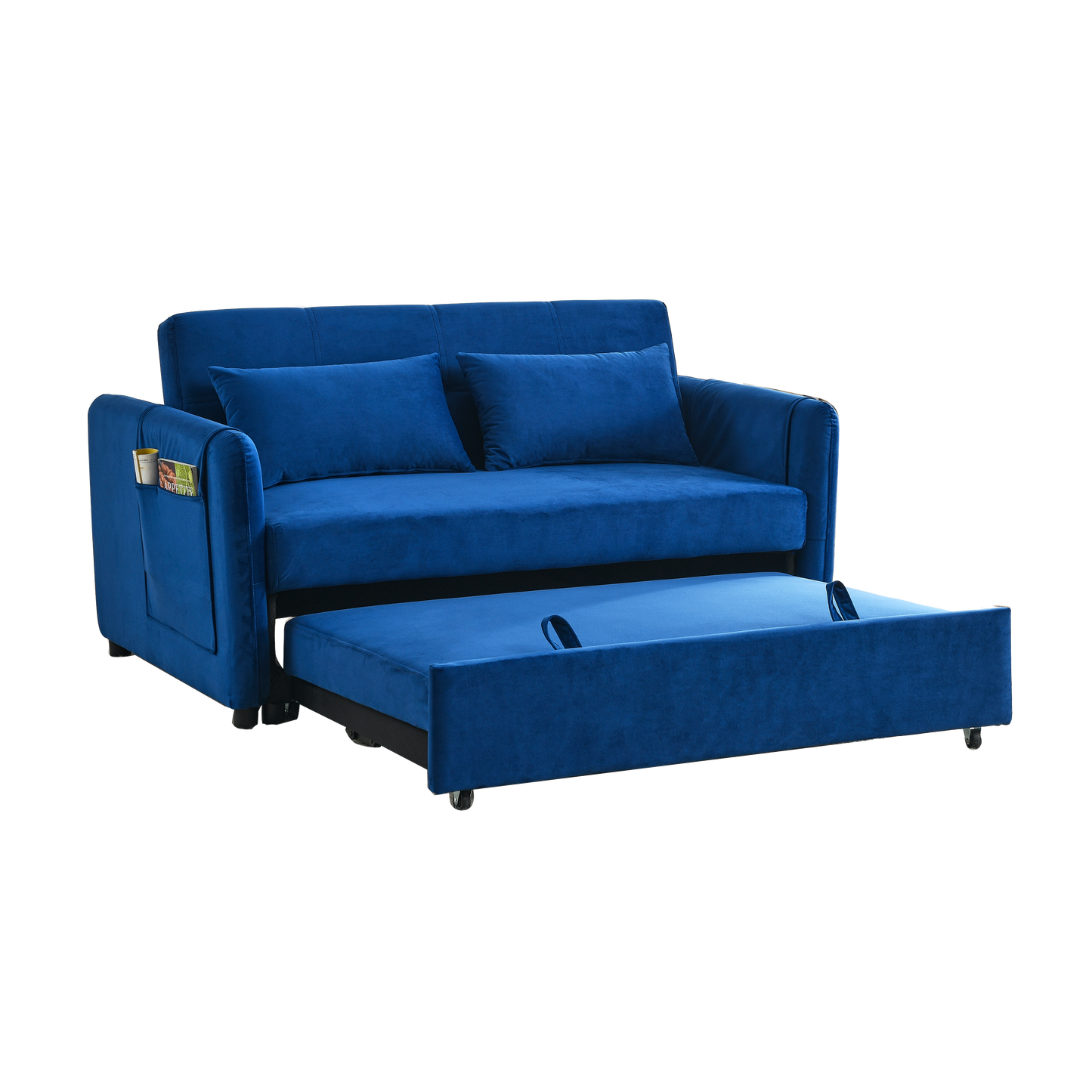 3-in-1 Versatile Velvet Double Convertible Sofa Bed