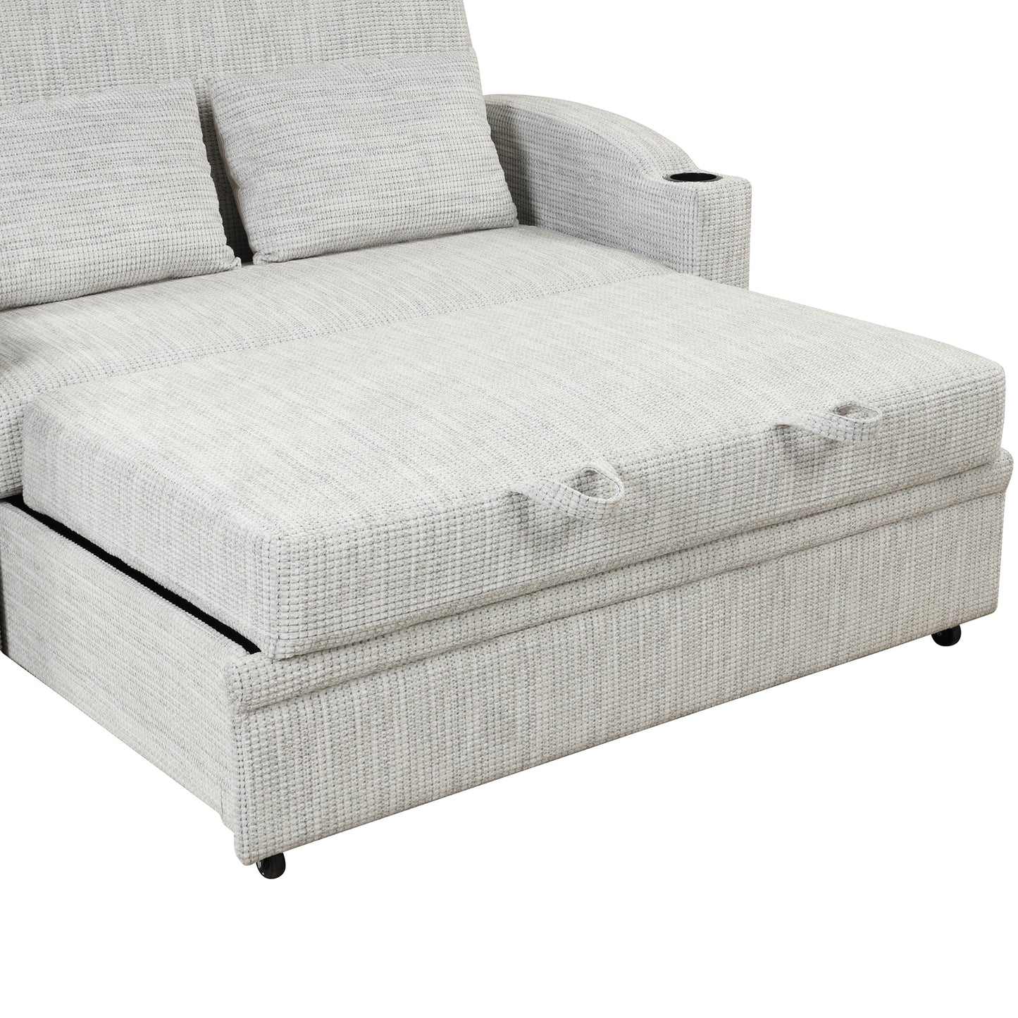 65" Modern  Pull Out Sofa Bed