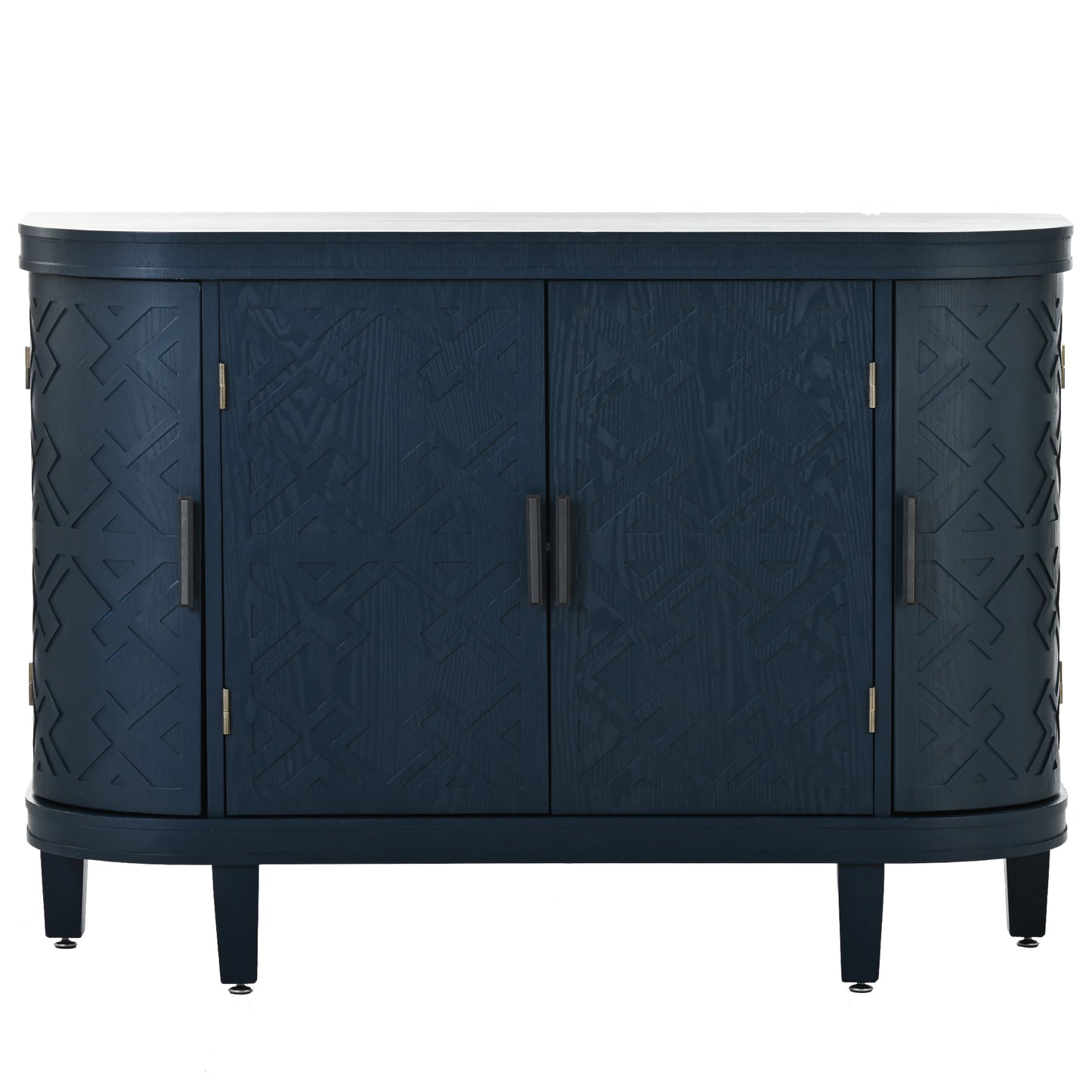 U-Style Accent Storage Cabinet Sideboard Wooden Cabinet with Antique Pattern Doors for Hallway, Entryway, Living Room, Bedroom