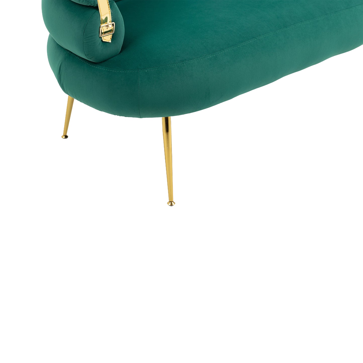 Accent Chair with Golden feet, green