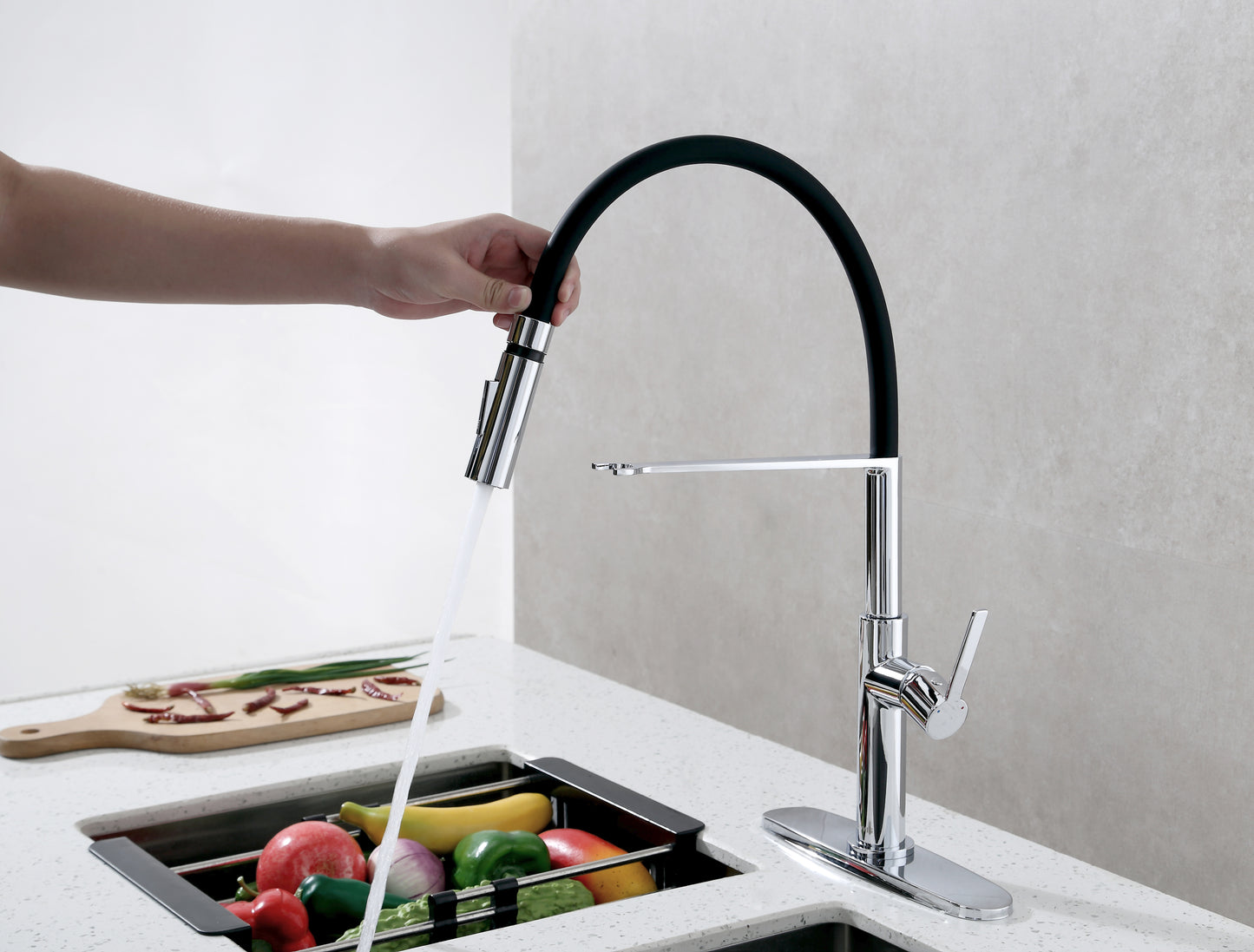 Pull Down Single Handle Kitchen Faucet