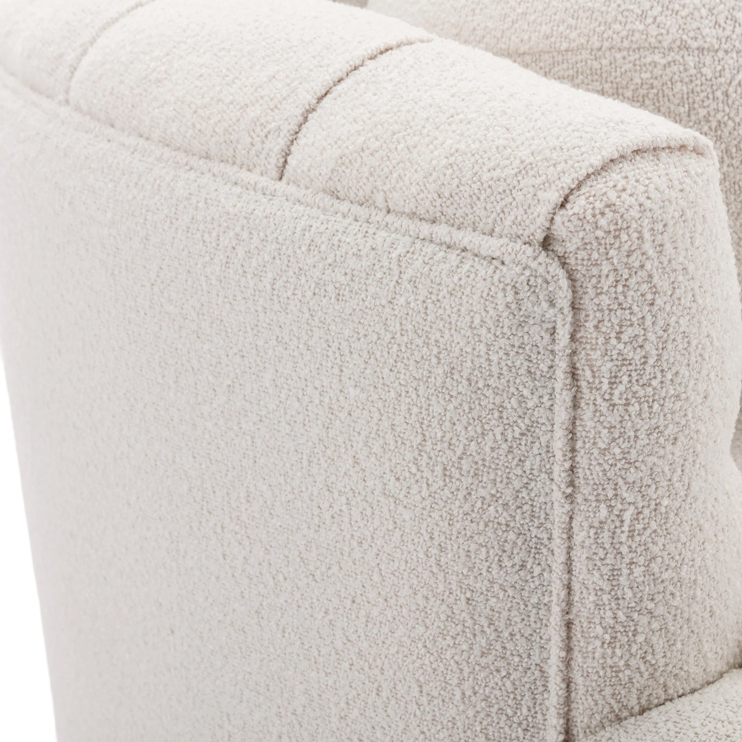 Modern Swivel Accent Barrel Chair, white tufted