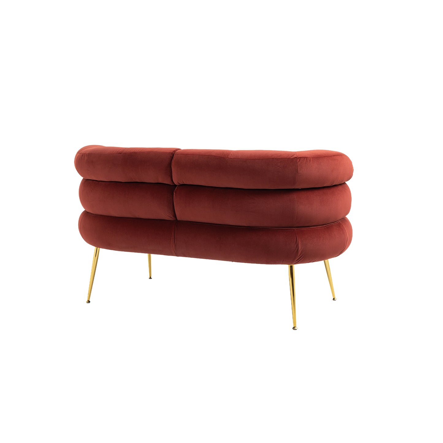 Accent Chair with Golden feet, red