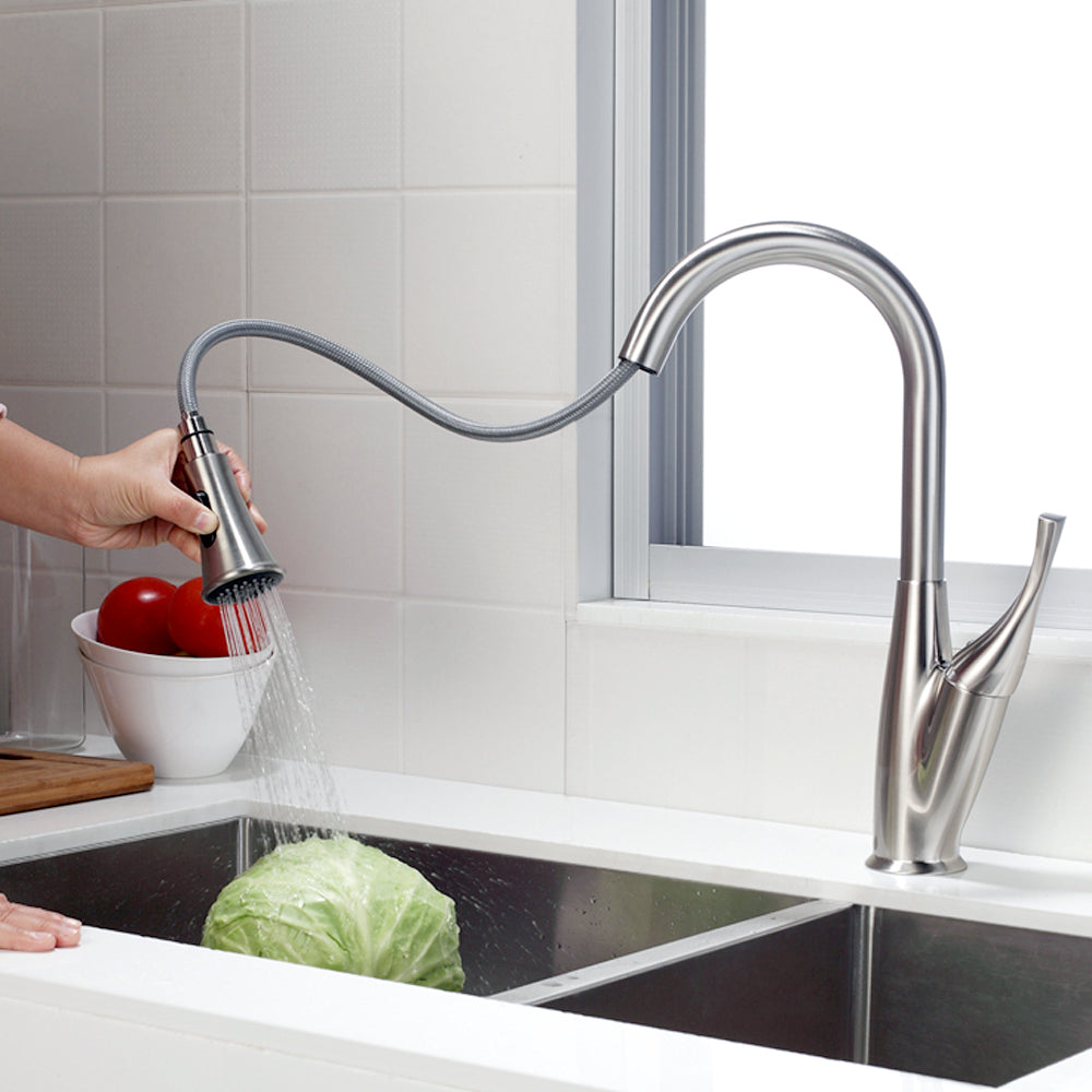 Kitchen Faucet with Pull Out Spraye,Brushed Nickel