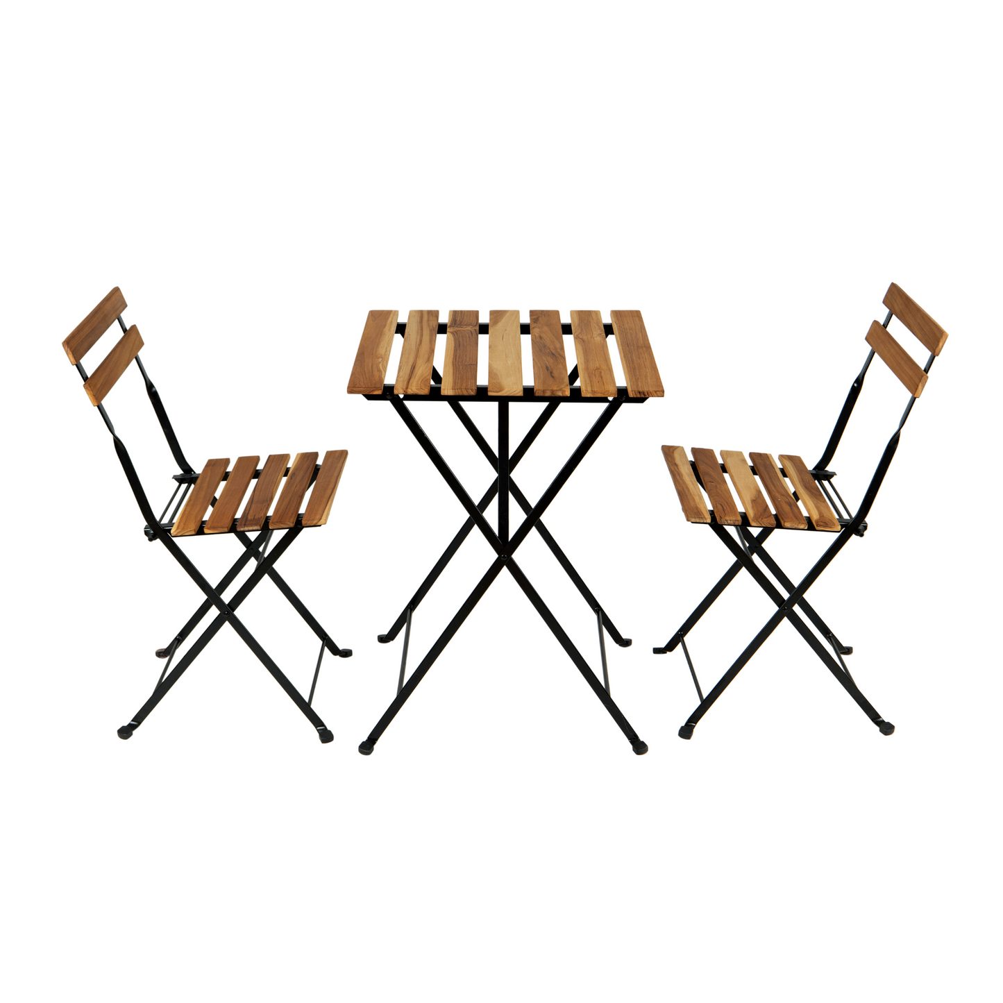 Solid Teak Wood Patio Bistro 3 Piece Set