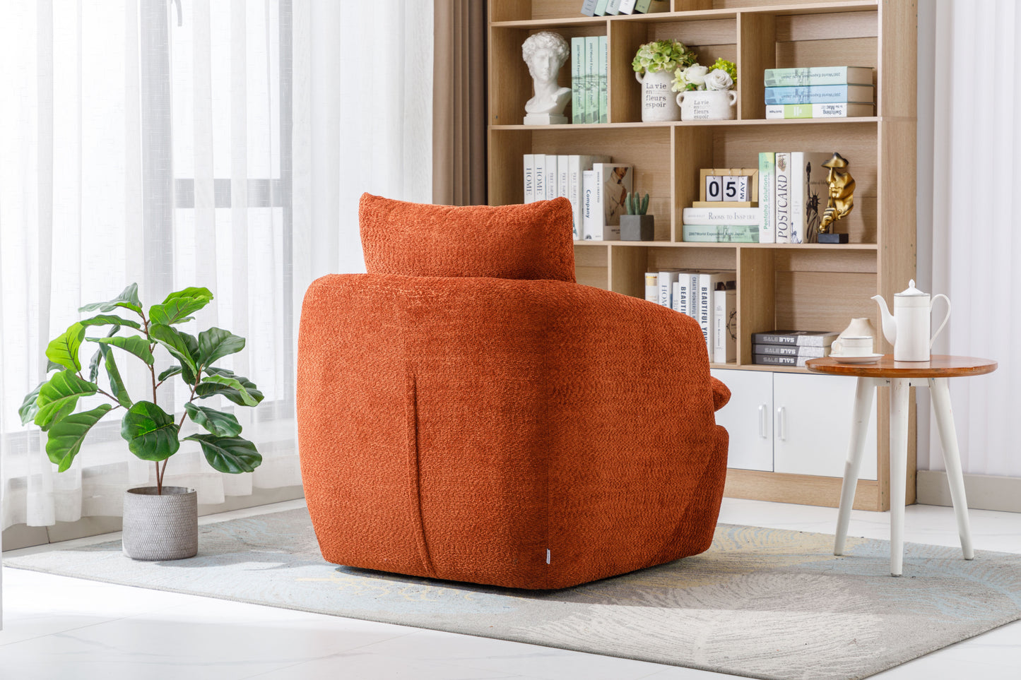 Comfy Round Accent Swivel Barrel Chair