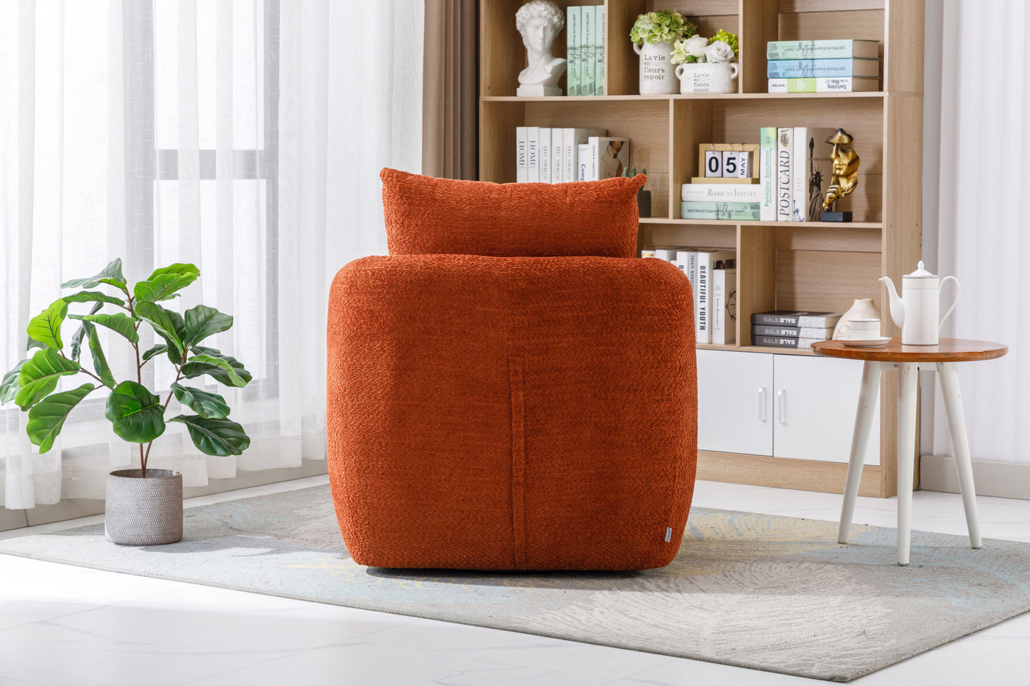 Comfy Round Accent Swivel Barrel Chair