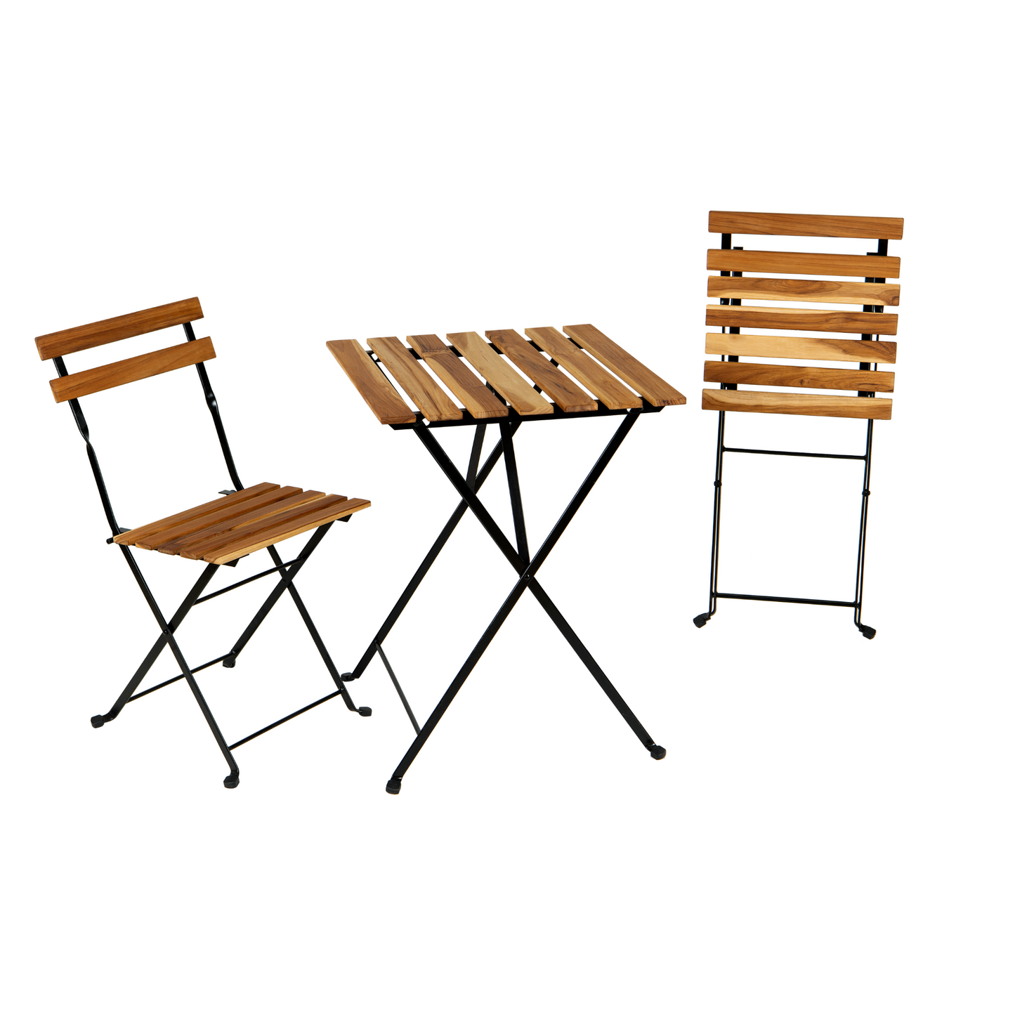 Solid Teak Wood Patio Bistro 3 Piece Set