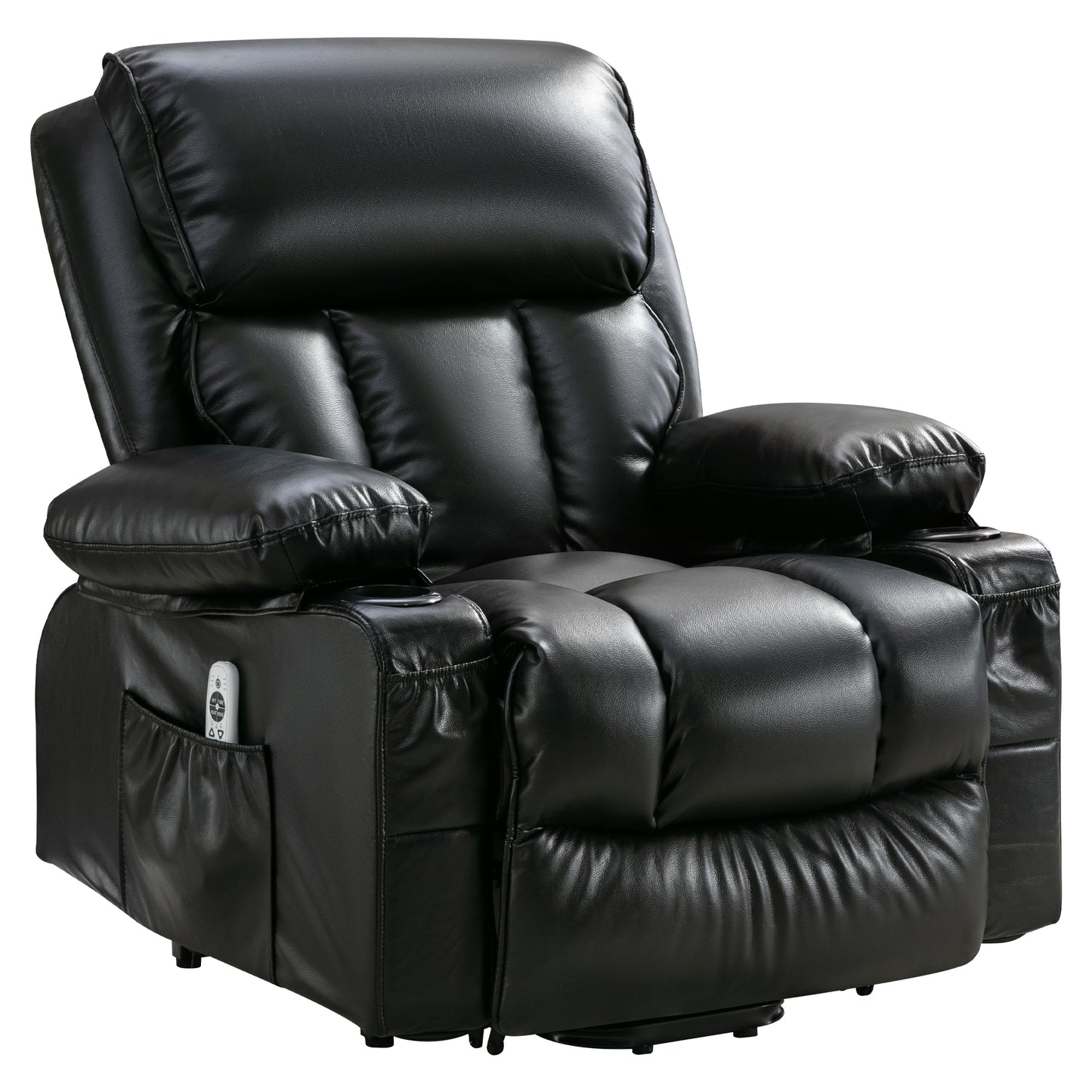 ComfortEase Ultra: The Ultimate Lift & Wellness Recliner with Heat, Massage, and Smart Features: BLACK