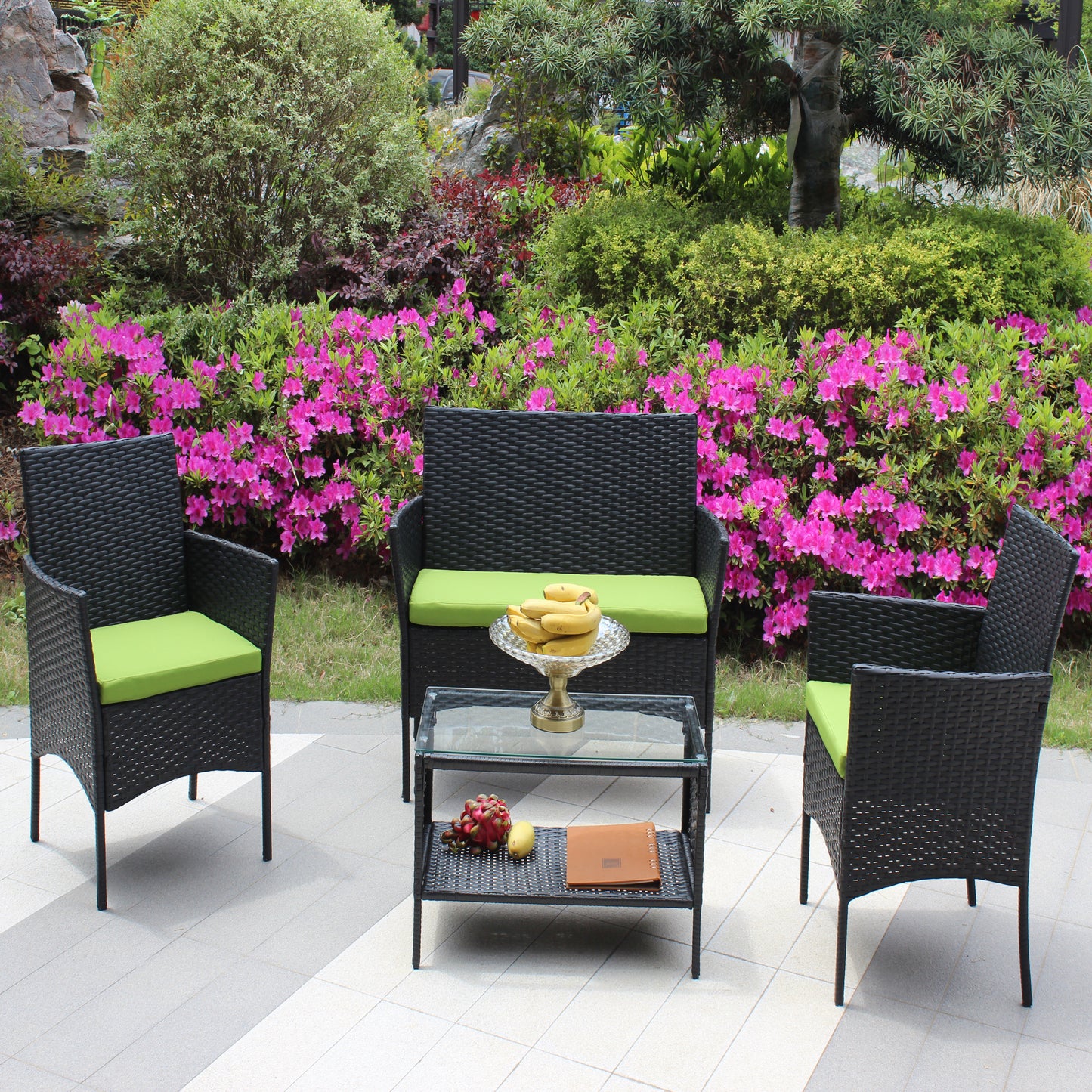 4pcs Rattan Patio Furniture Set