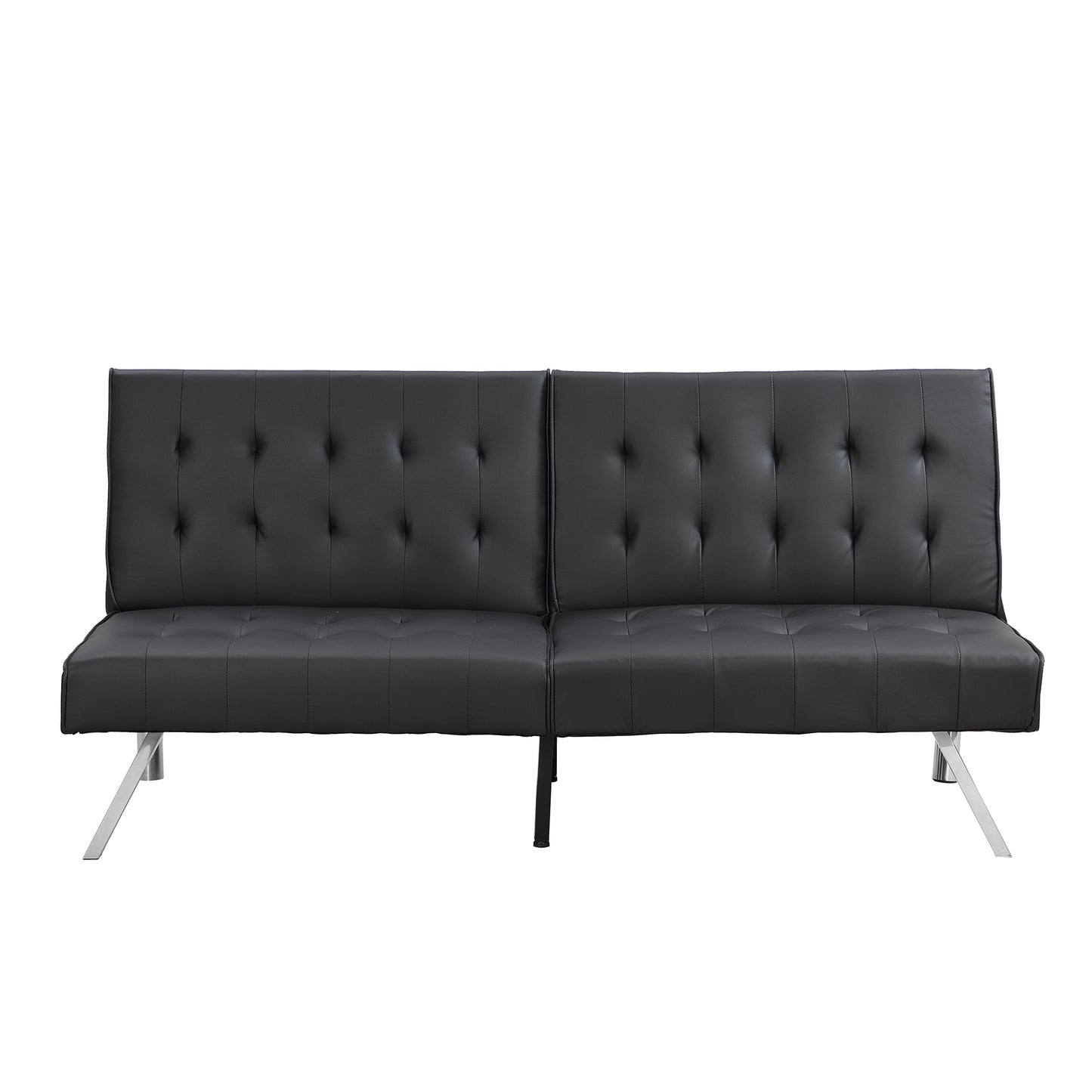 sofa bed black pvc