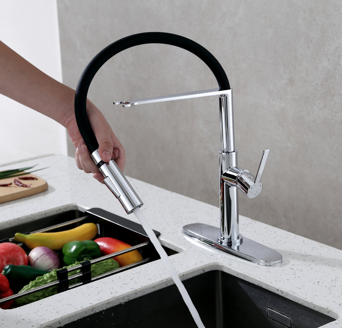 Pull Down Single Handle Kitchen Faucet