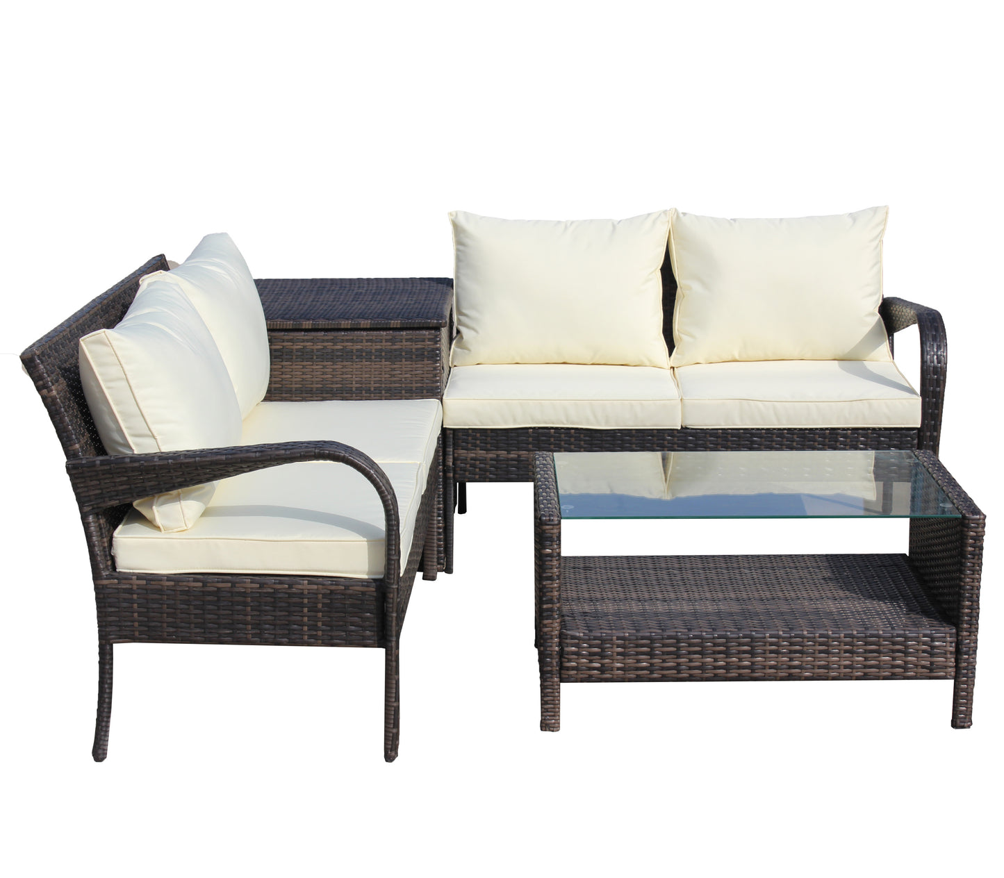 4pcs Rattan Patio Furniture Set