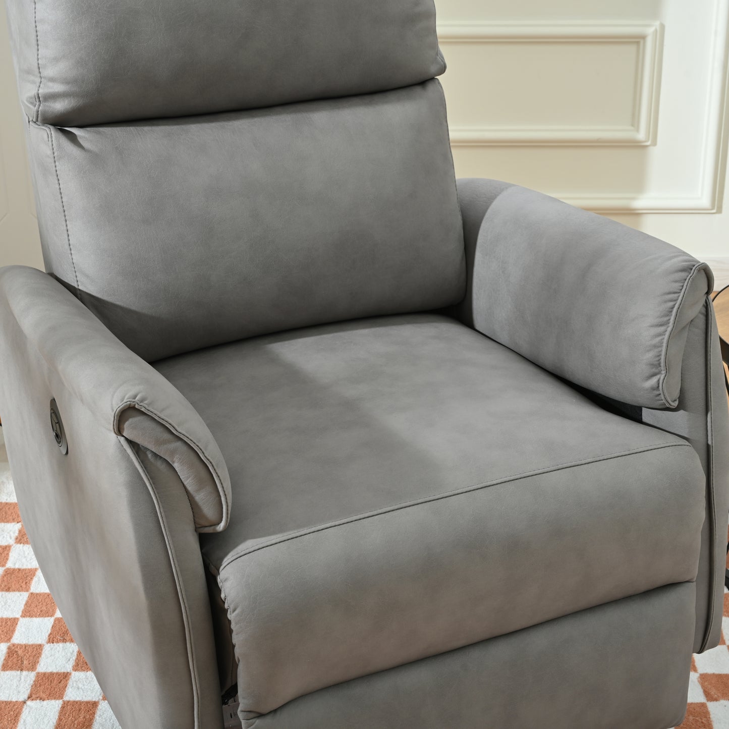 CompactLux Streamline: Space-Saver Power Recliner with USB