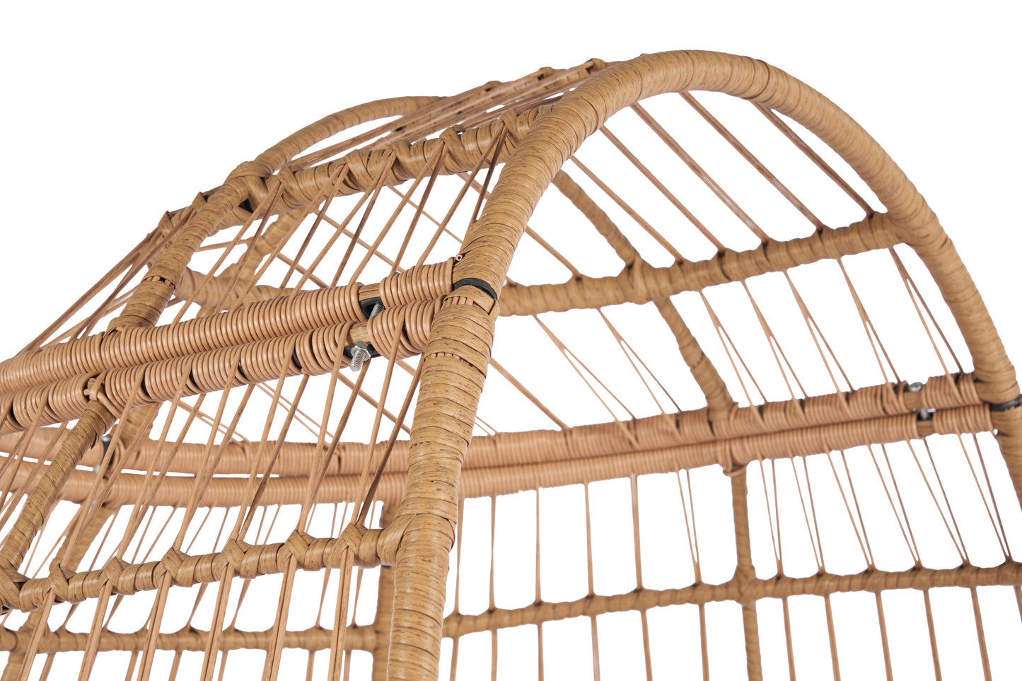 Wicker Egg Chair, Oversized Indoor Outdoor Lounger - Beige