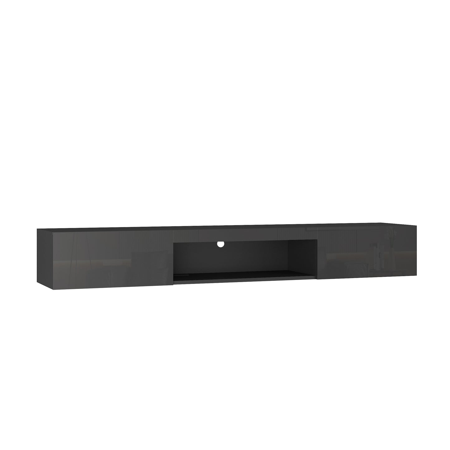 65"  Wall Mounted Floating TV Stand with 16 Color LEDs