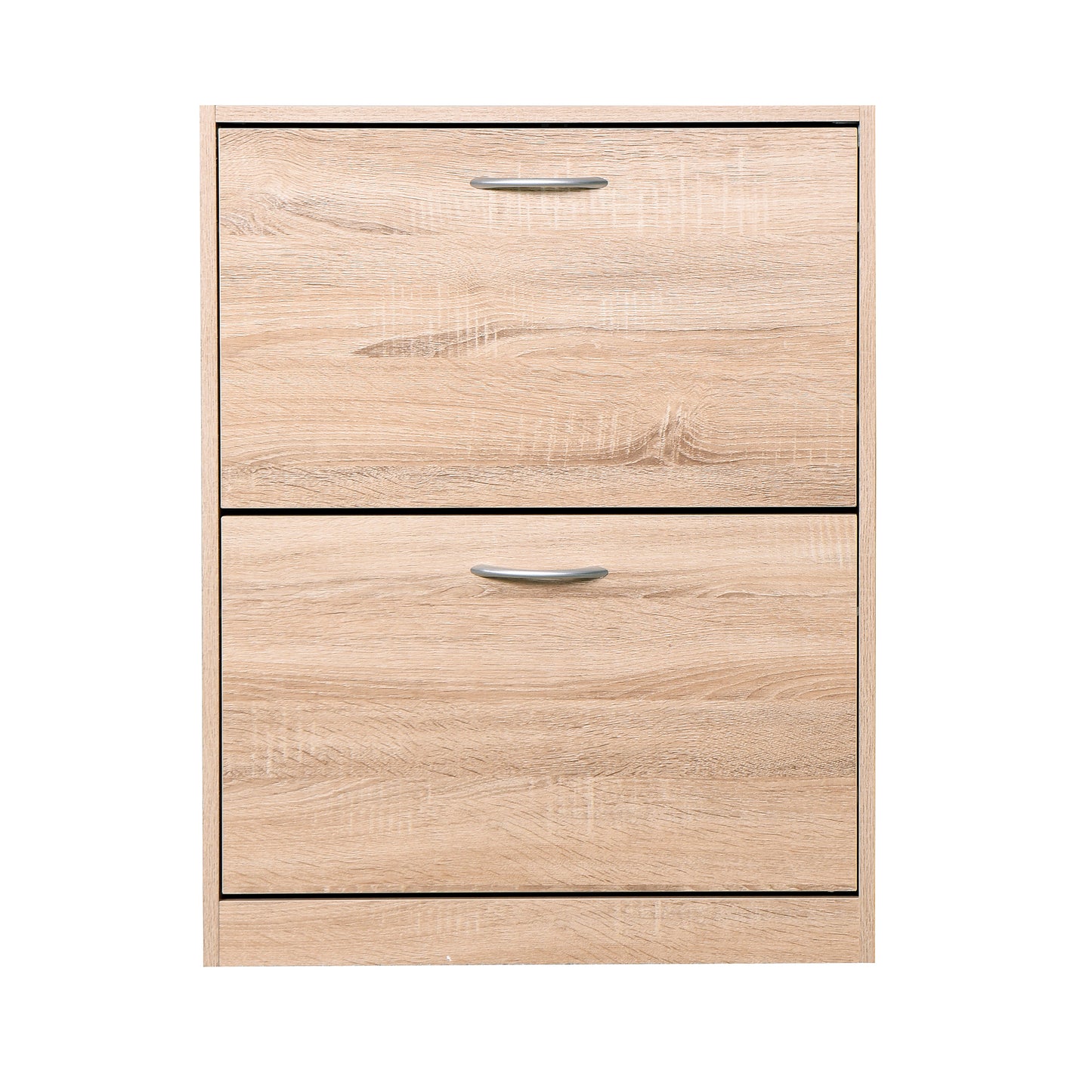 Wooden Shoe Cabinet for Entryway, White Shoe Storage Cabinet with 2 Flip Doors 20.94x9.45x43.11 inch