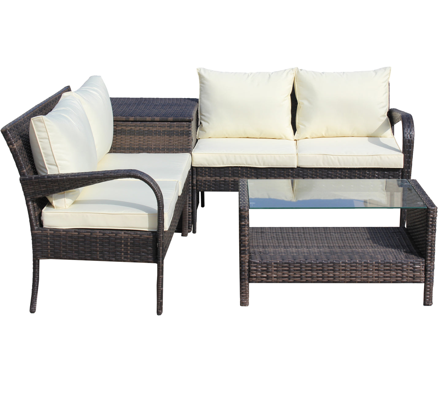 4pcs Rattan Patio Furniture Set