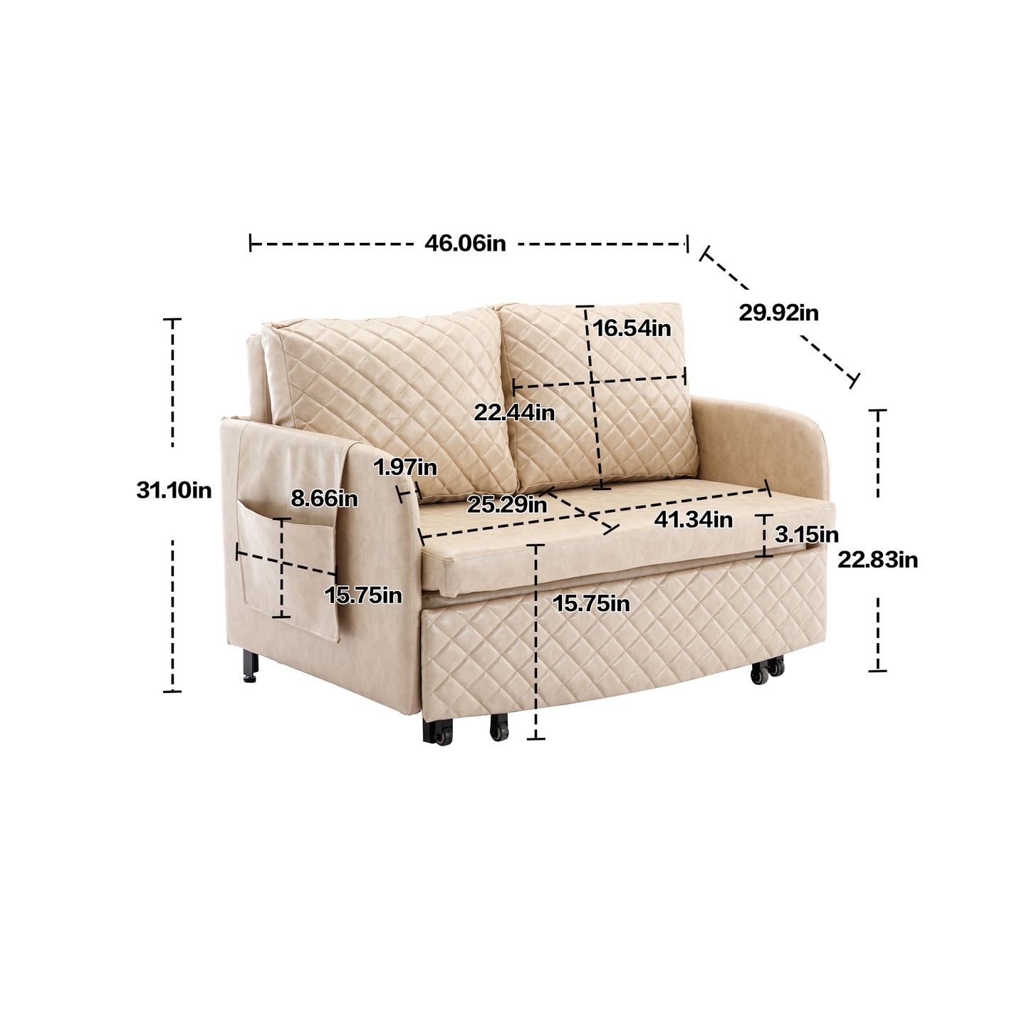 Convertible Sleeper Sofa Bed