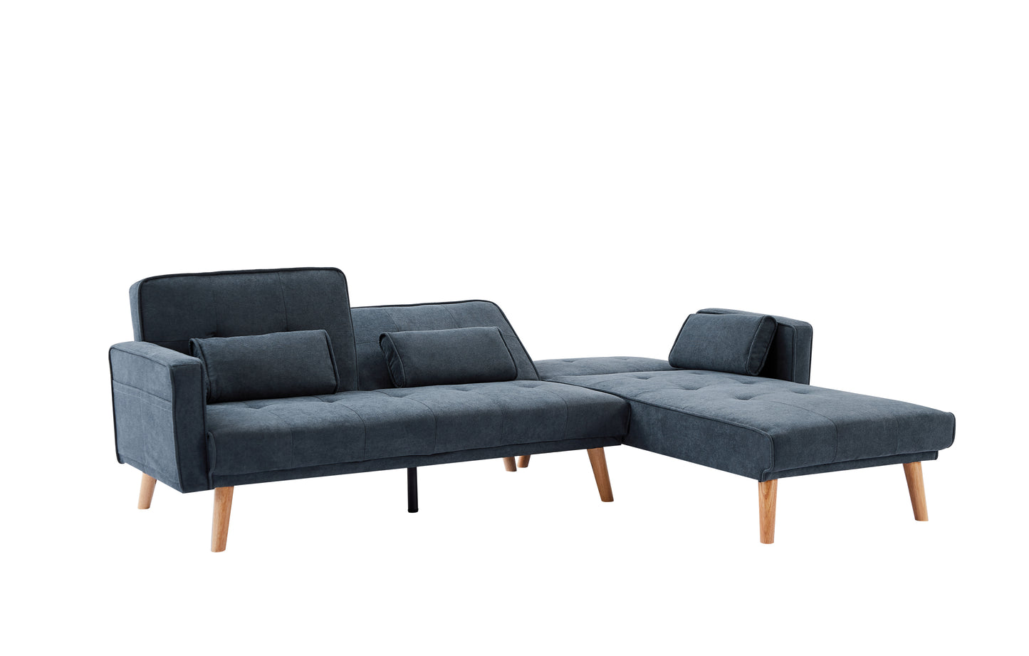 Convertible Sectional Sofa sleeper, Right Facing L-shaped Sofa Counch For Living Room