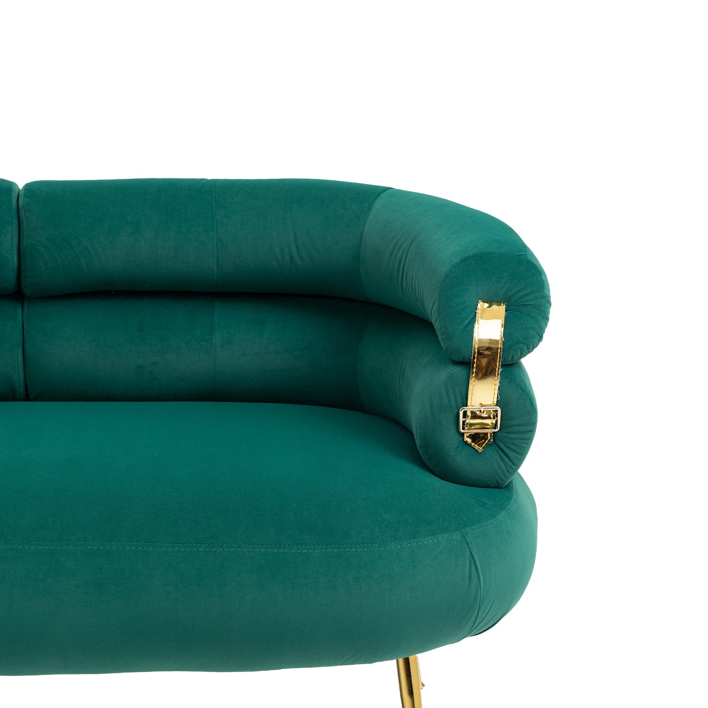 Accent Chair with Golden feet, green