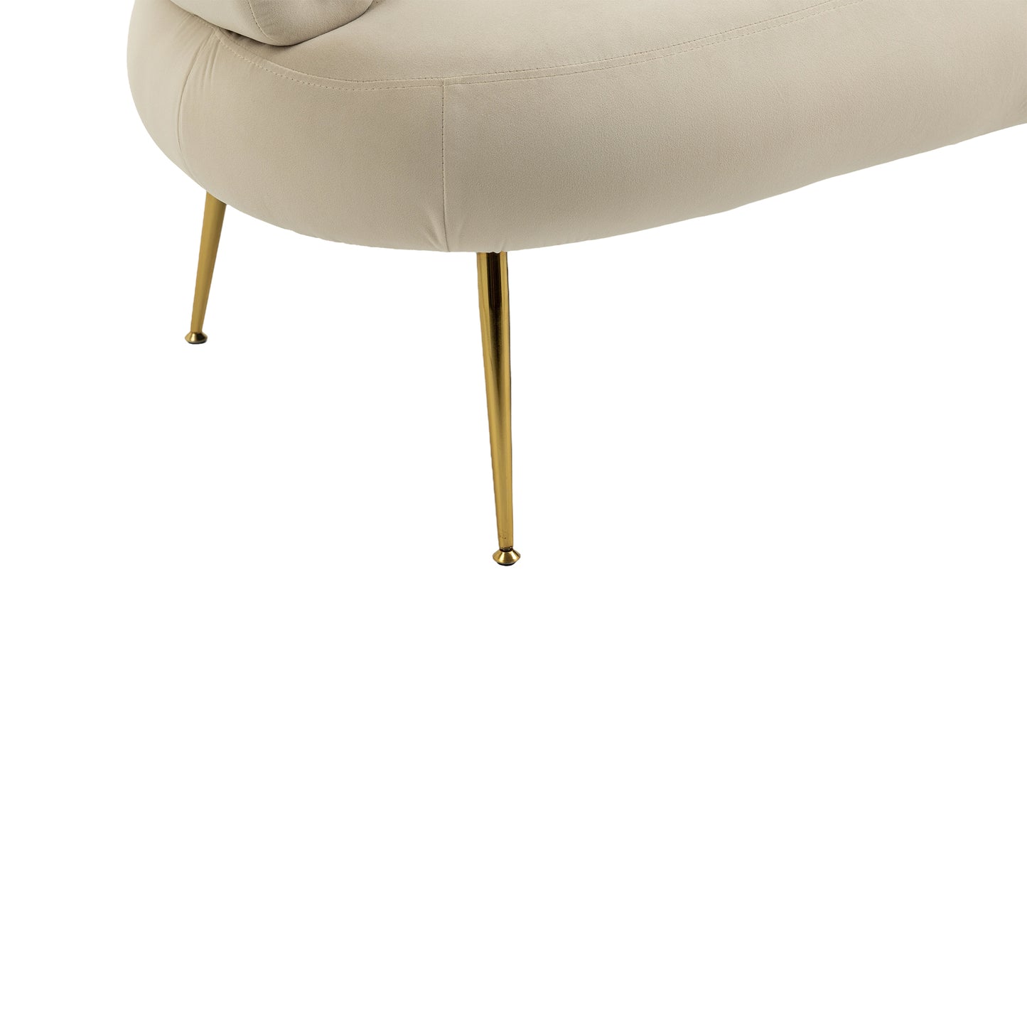 Accent Chair with Golden feet, beige