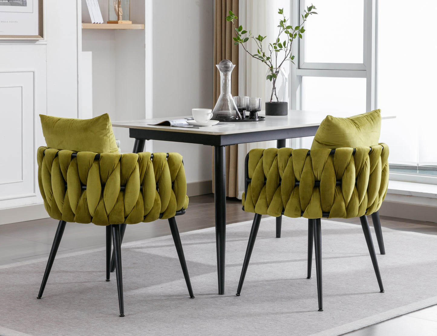 Pure Olive Modern Velvet Dining Chairs