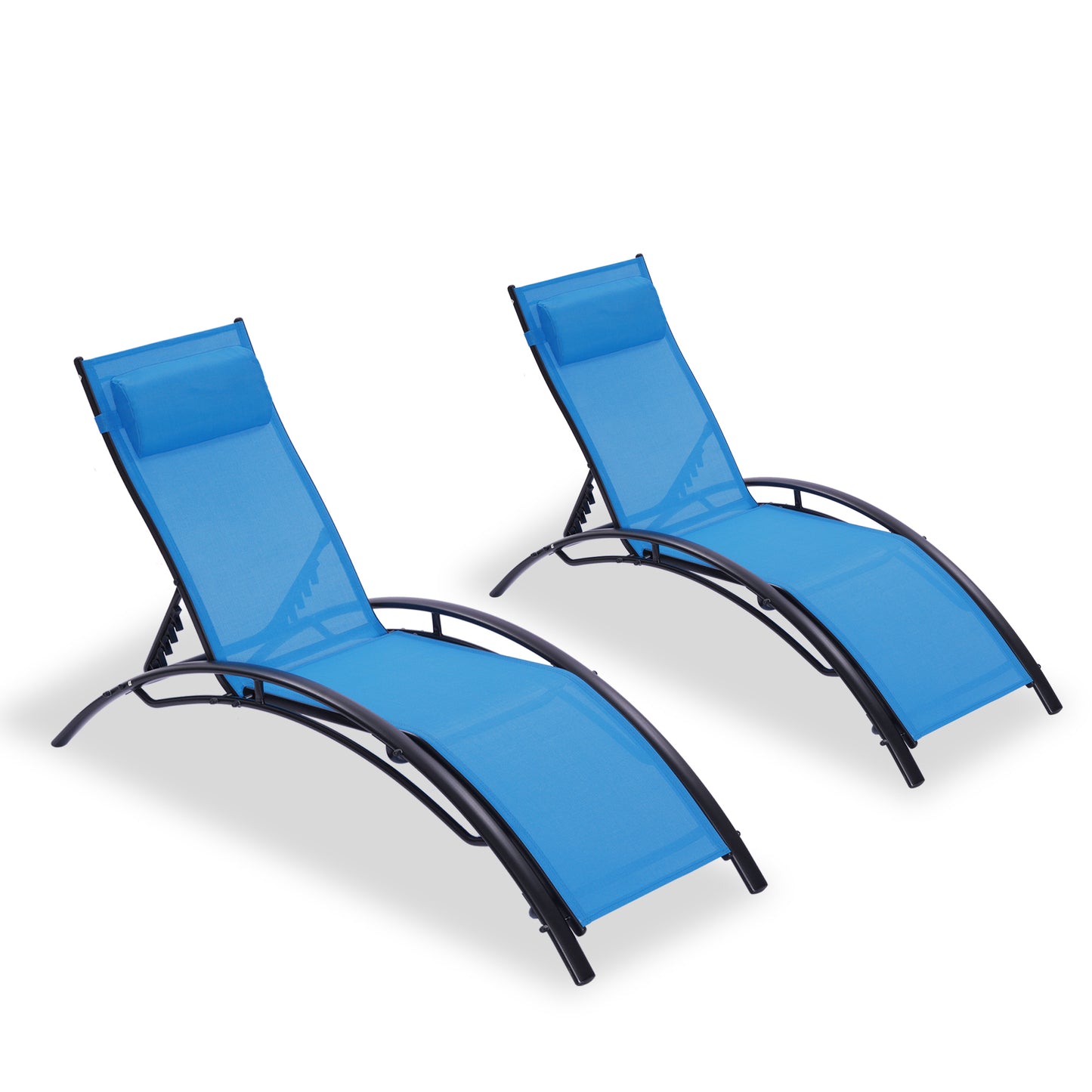 2pcs Set Chaise Outdoor Lounge Chair