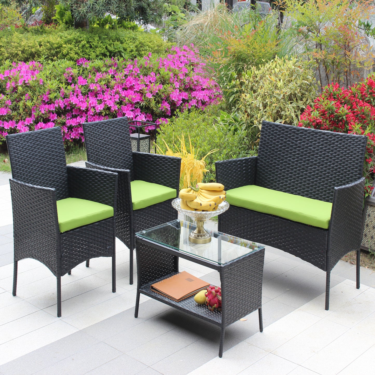 4pcs Rattan Patio Furniture Set